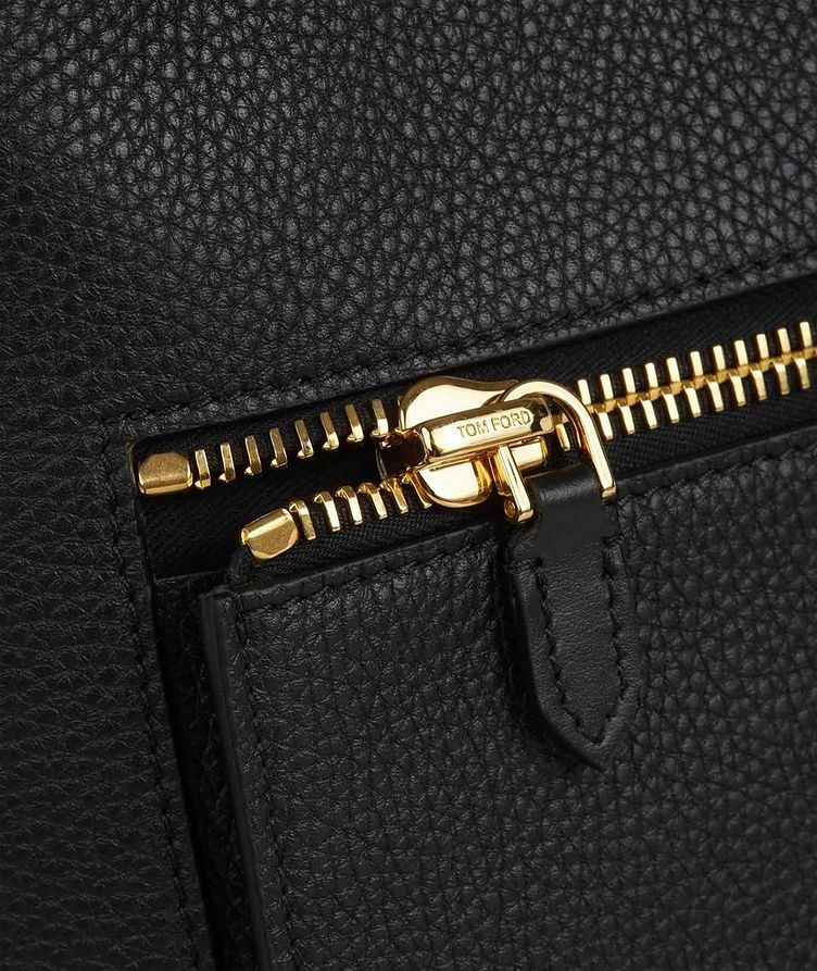 Grained Leather Belt Buckle Messenger Bag image 2