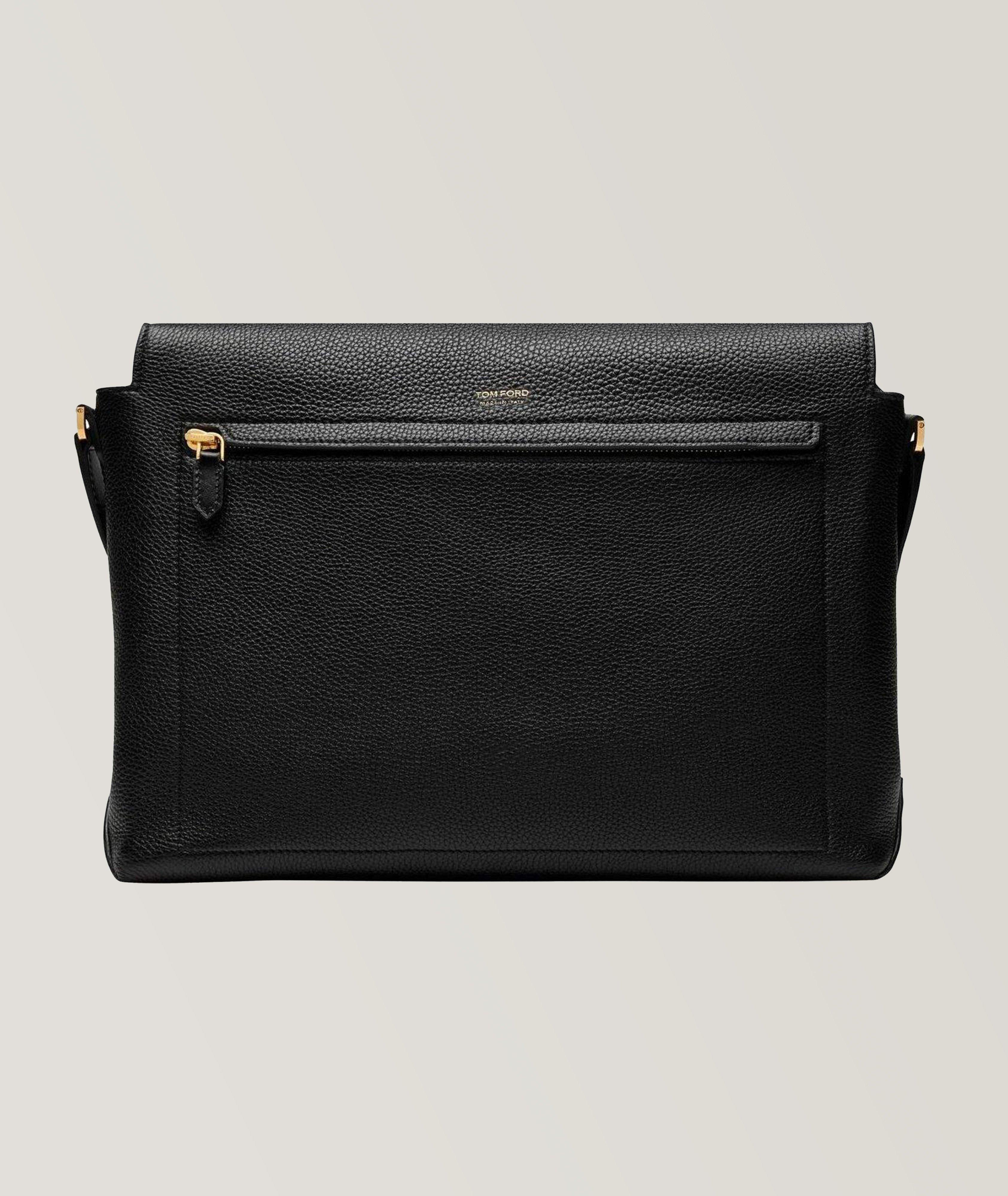 Sac messager en cuir grenu image 1