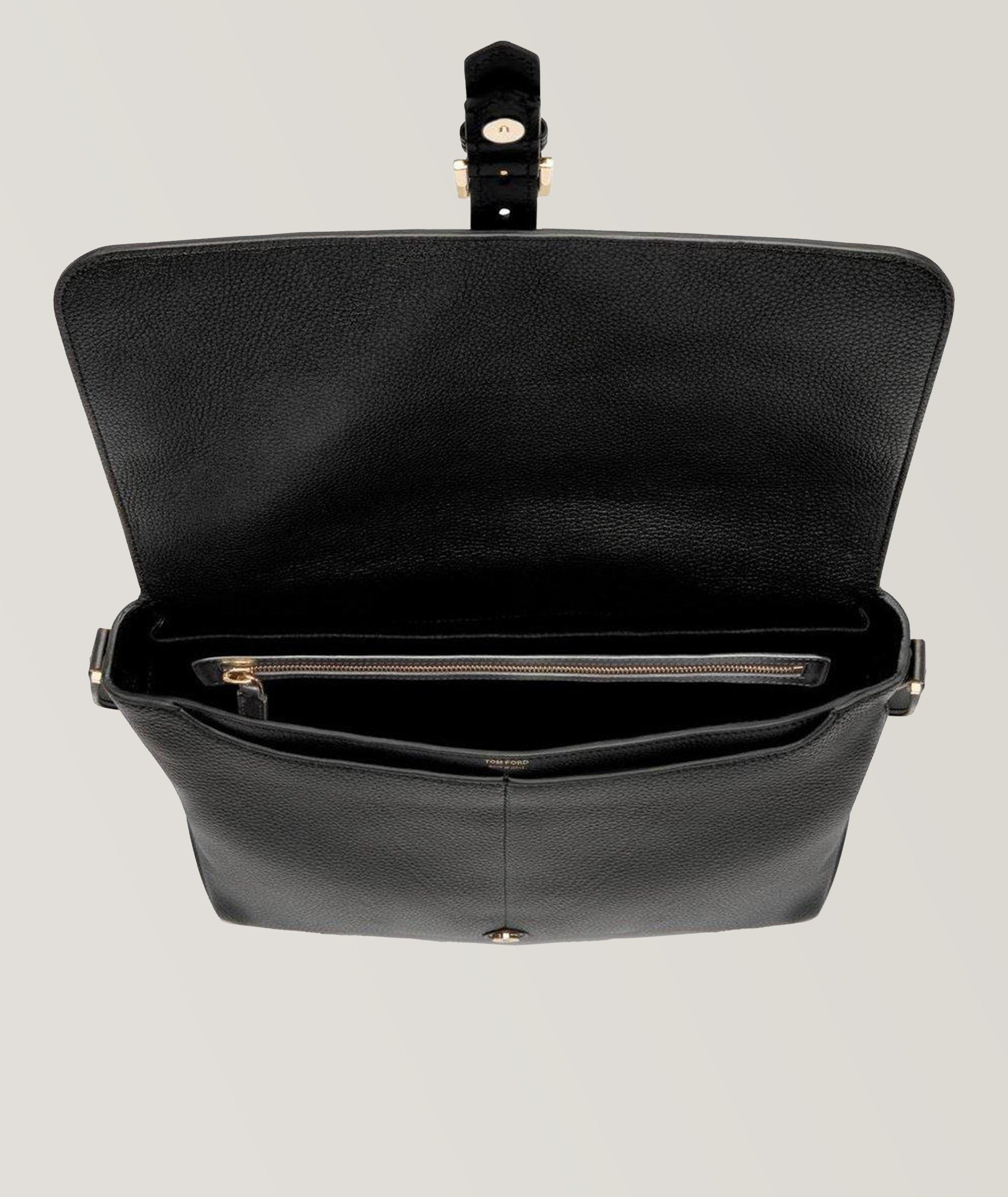 Sac messager en cuir grenu image 2