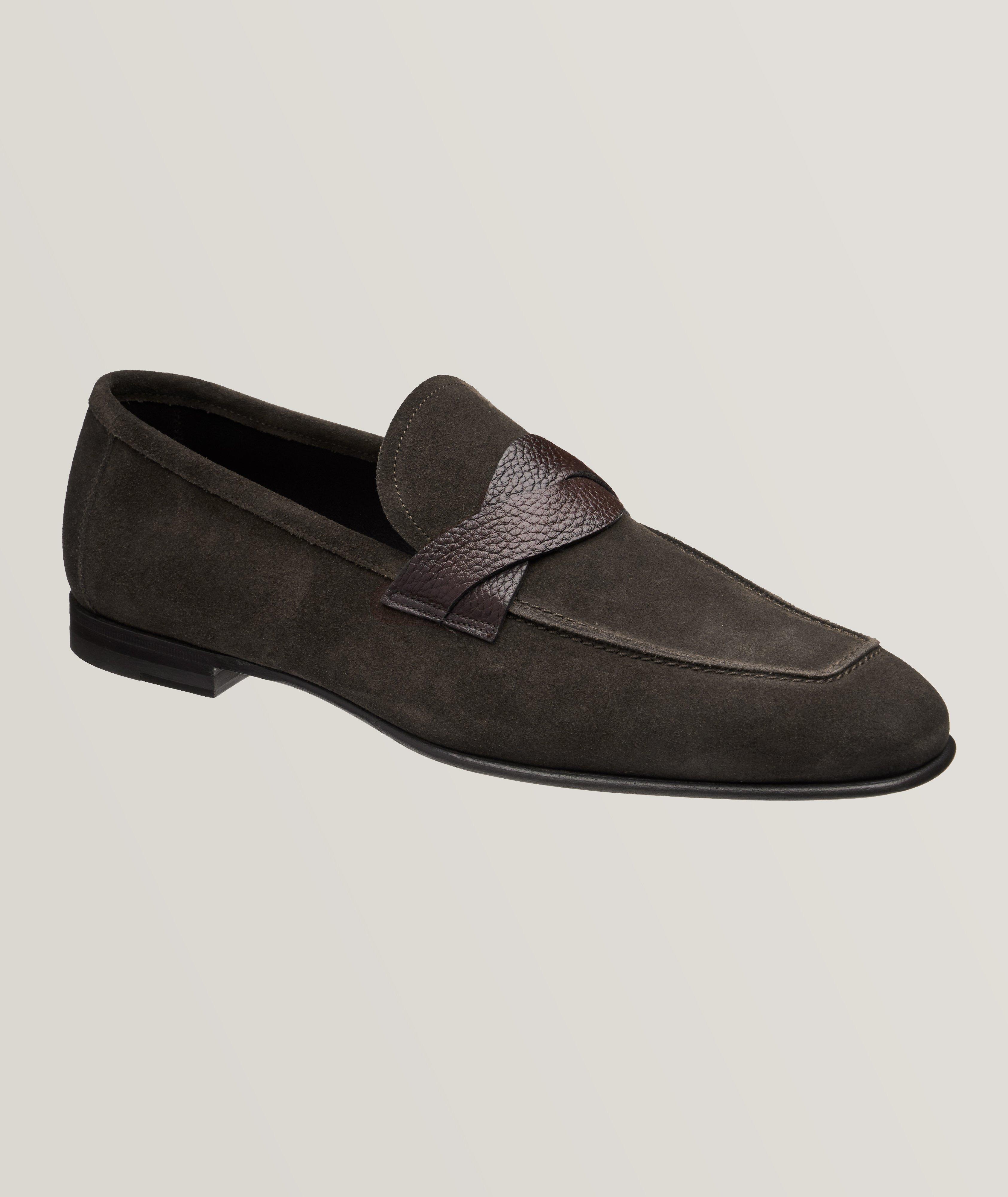 Suede Sean Twisted Band Loafers image 0