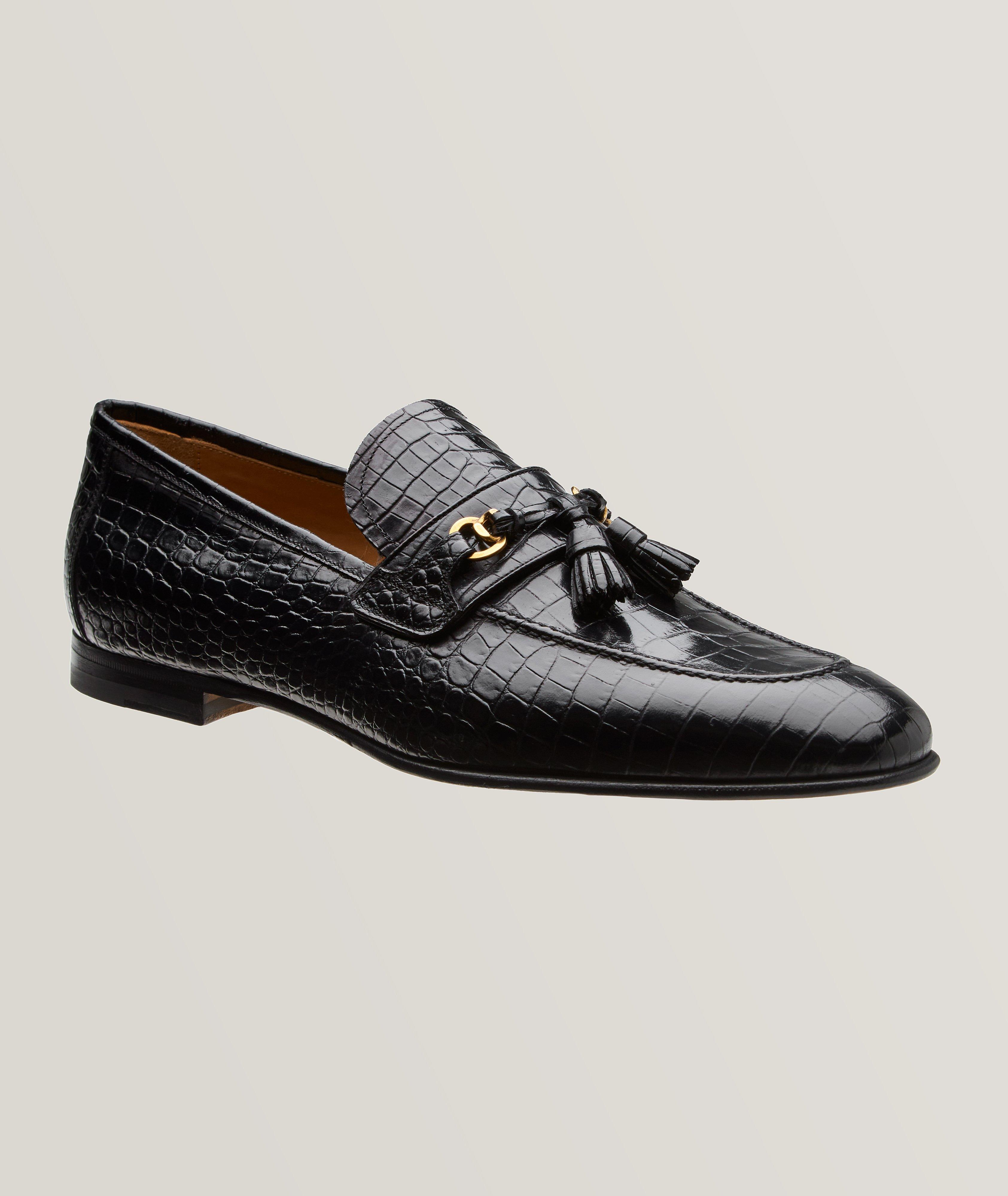 Sean Alligator Patterned Tassel Loafers image 0