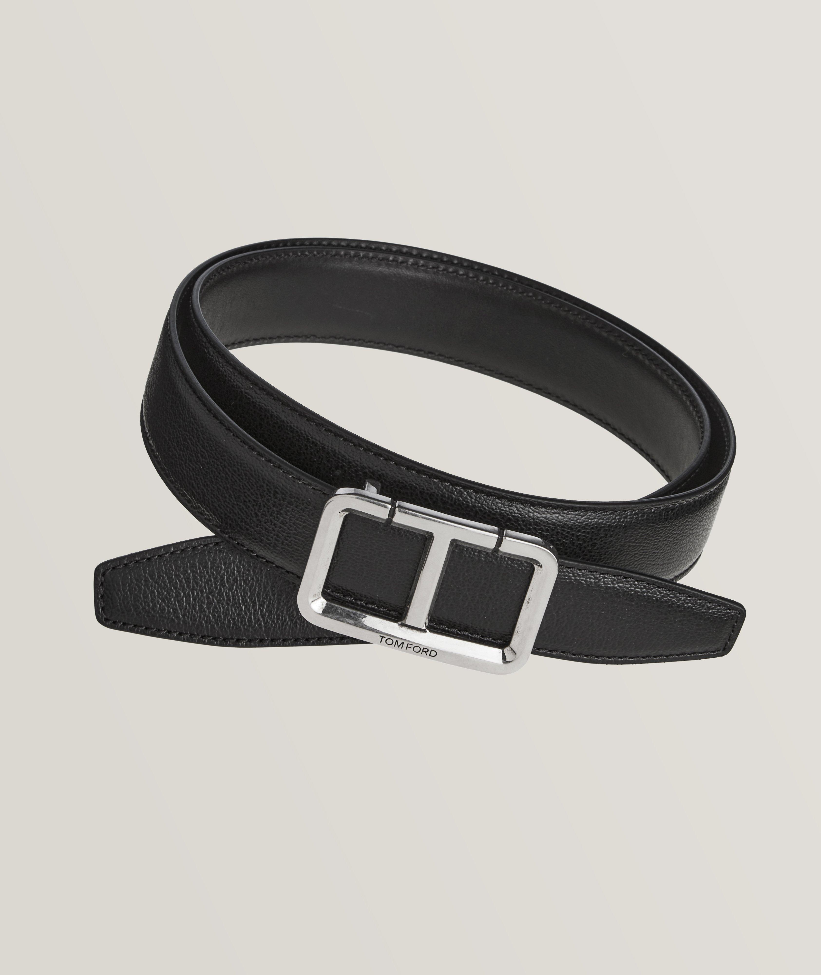 Goat Leather T Frame-Buckle Belt image 0