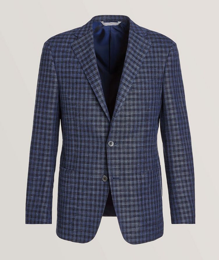 Gingham Pattern Wool Blend Sport Jacket image 0