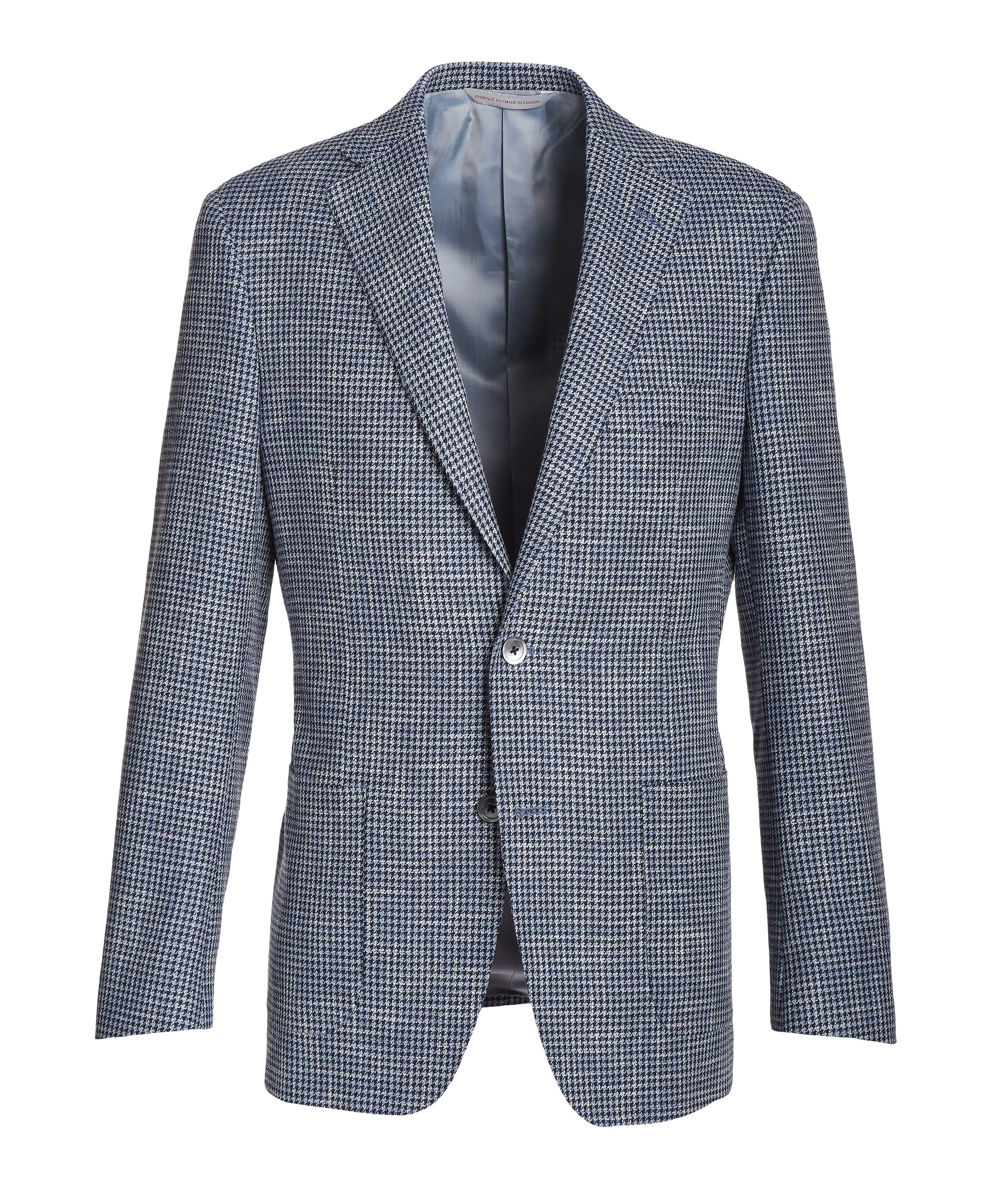 Cosmo Houndstooth Wool, Cotton & Linen Sport Jacket image 0