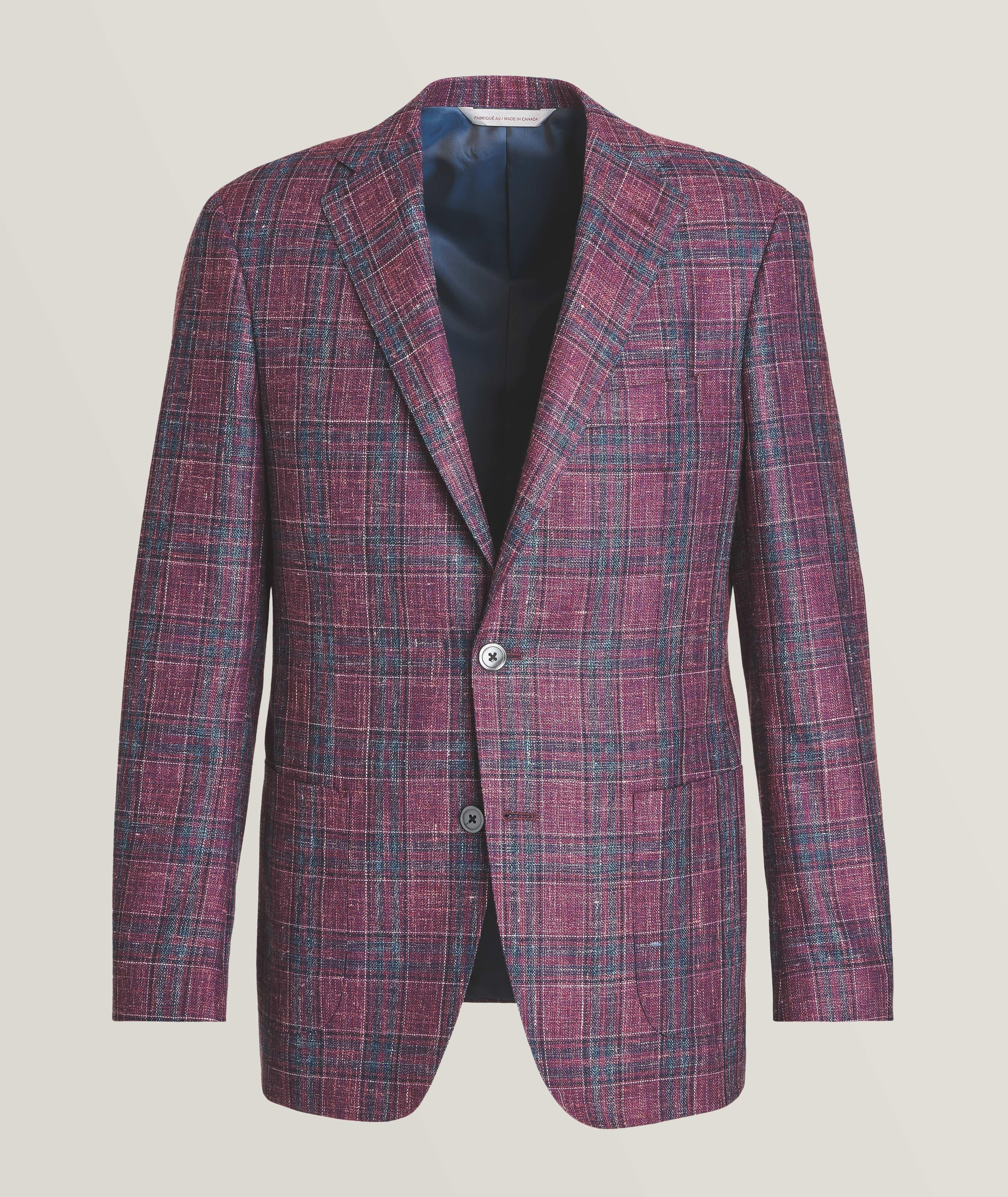 Checked Pattern Wool Blend Sport Jacket image 0