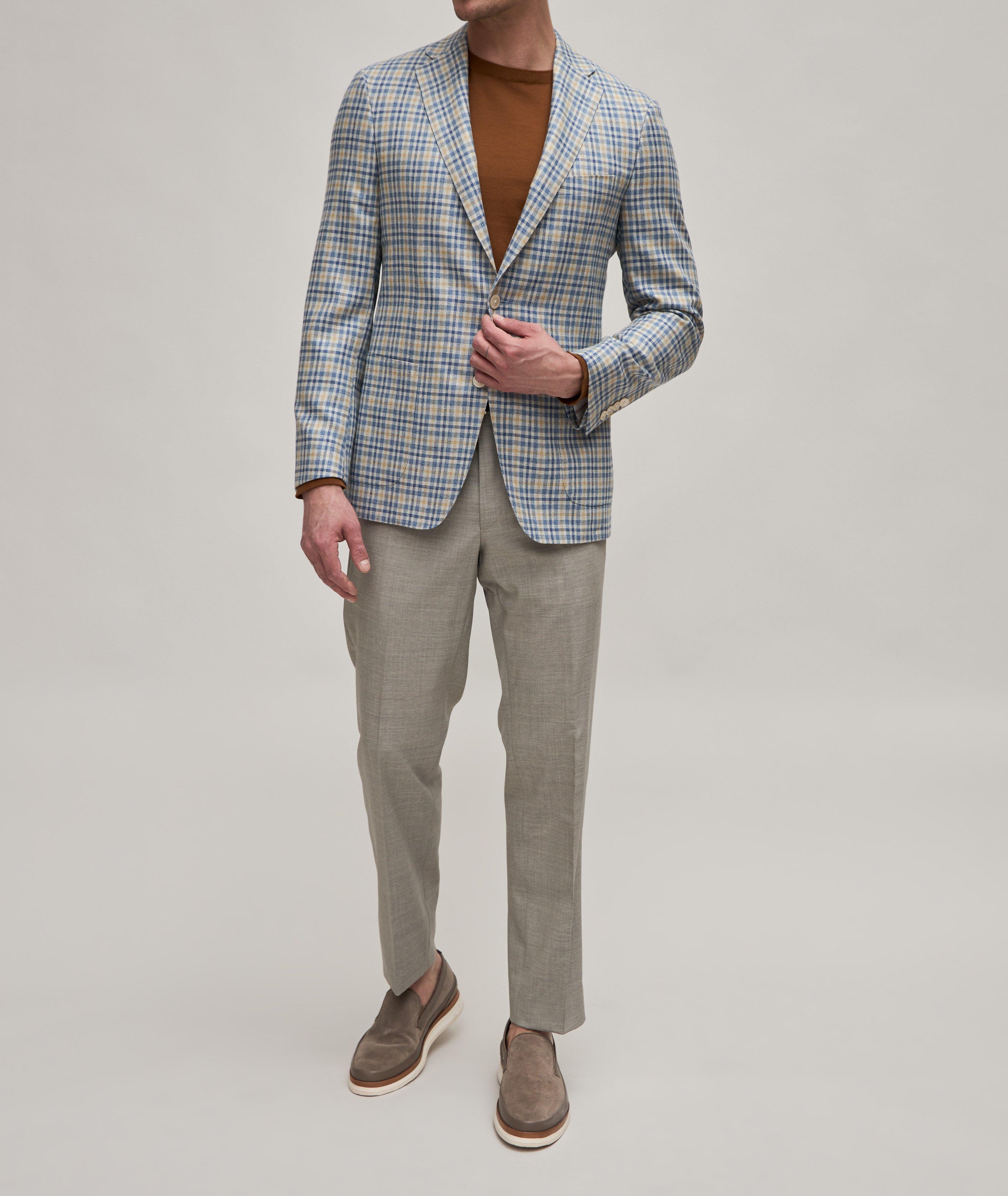 Cosmo Wool-Silk Plaid Sport Jacket image 1