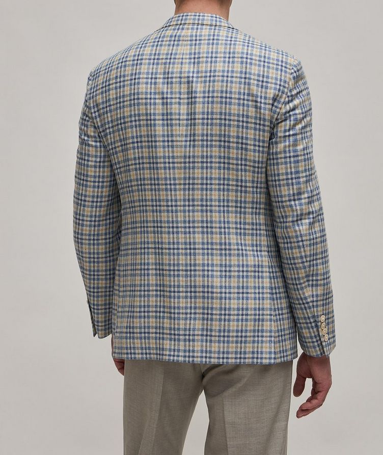 Cosmo Wool-Silk Plaid Sport Jacket image 3