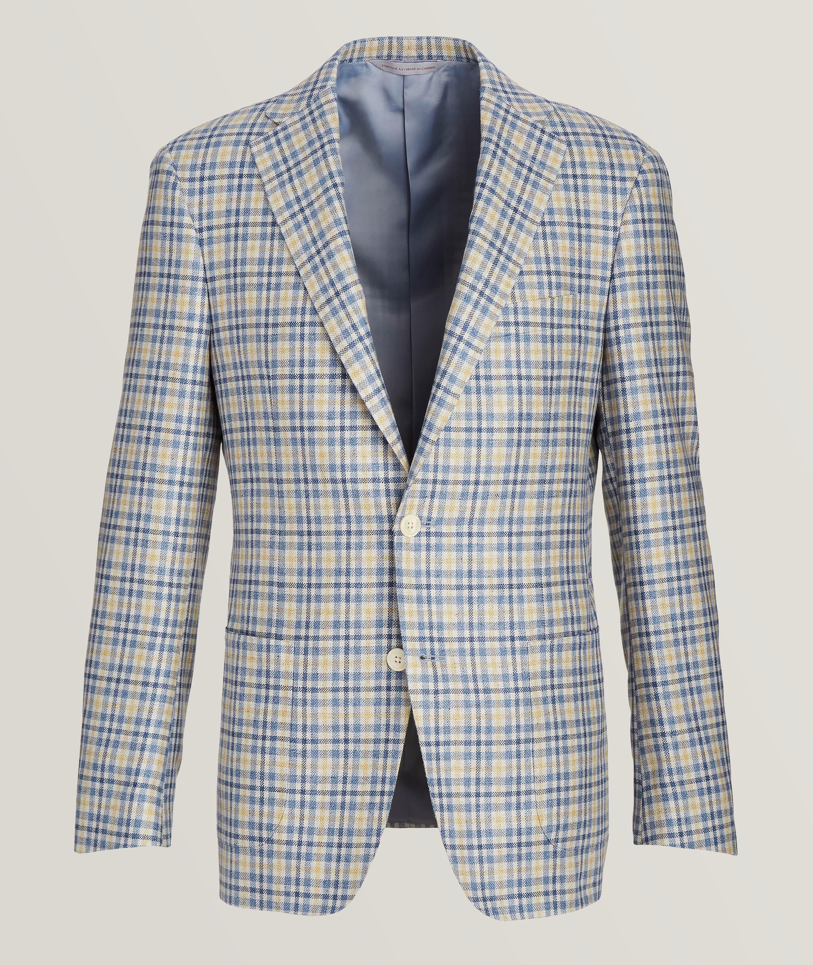 Cosmo Wool-Silk Plaid Sport Jacket image 0