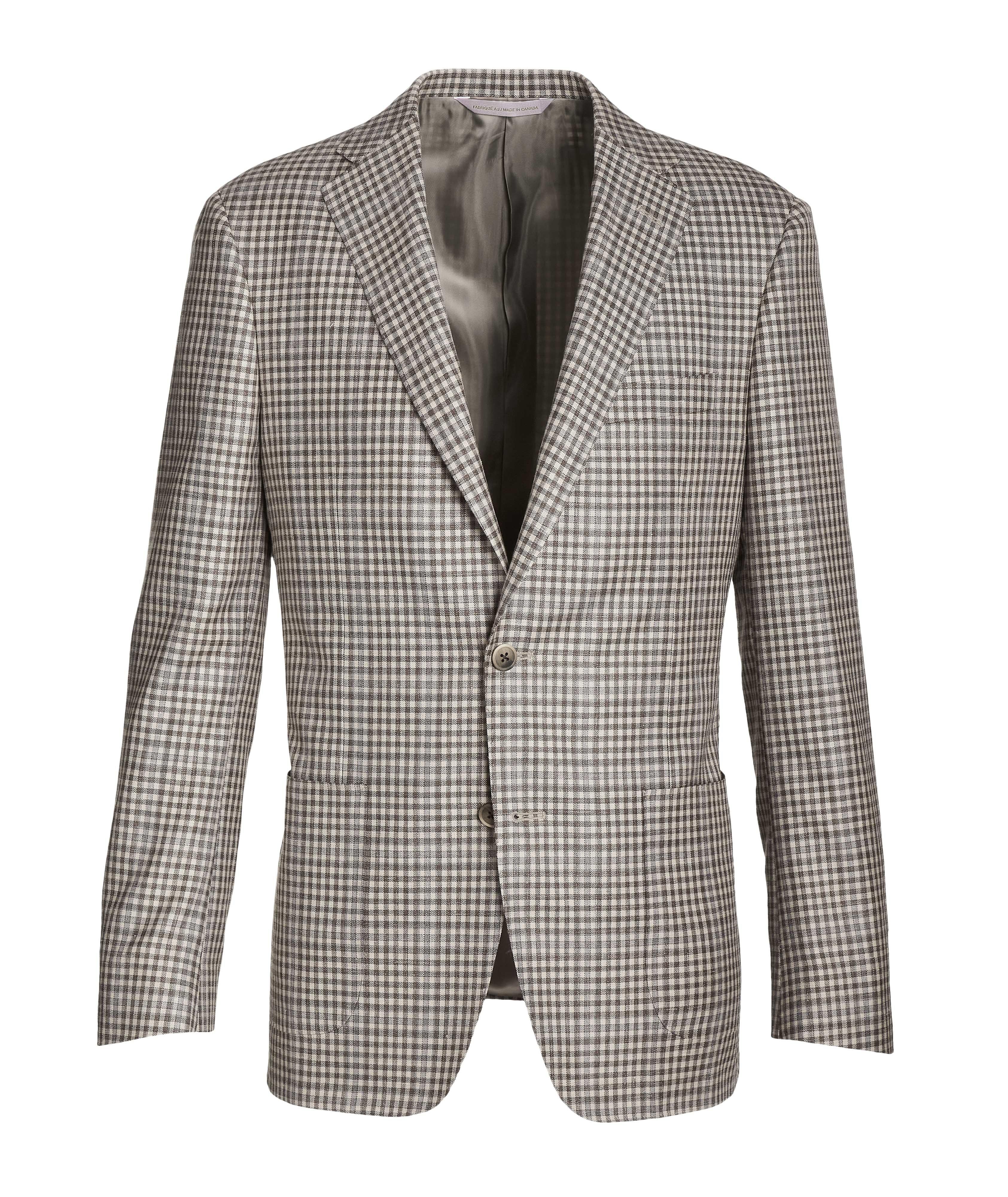 Cosmo Gingham Wool, Silk & Linen Sport Jacket image 0
