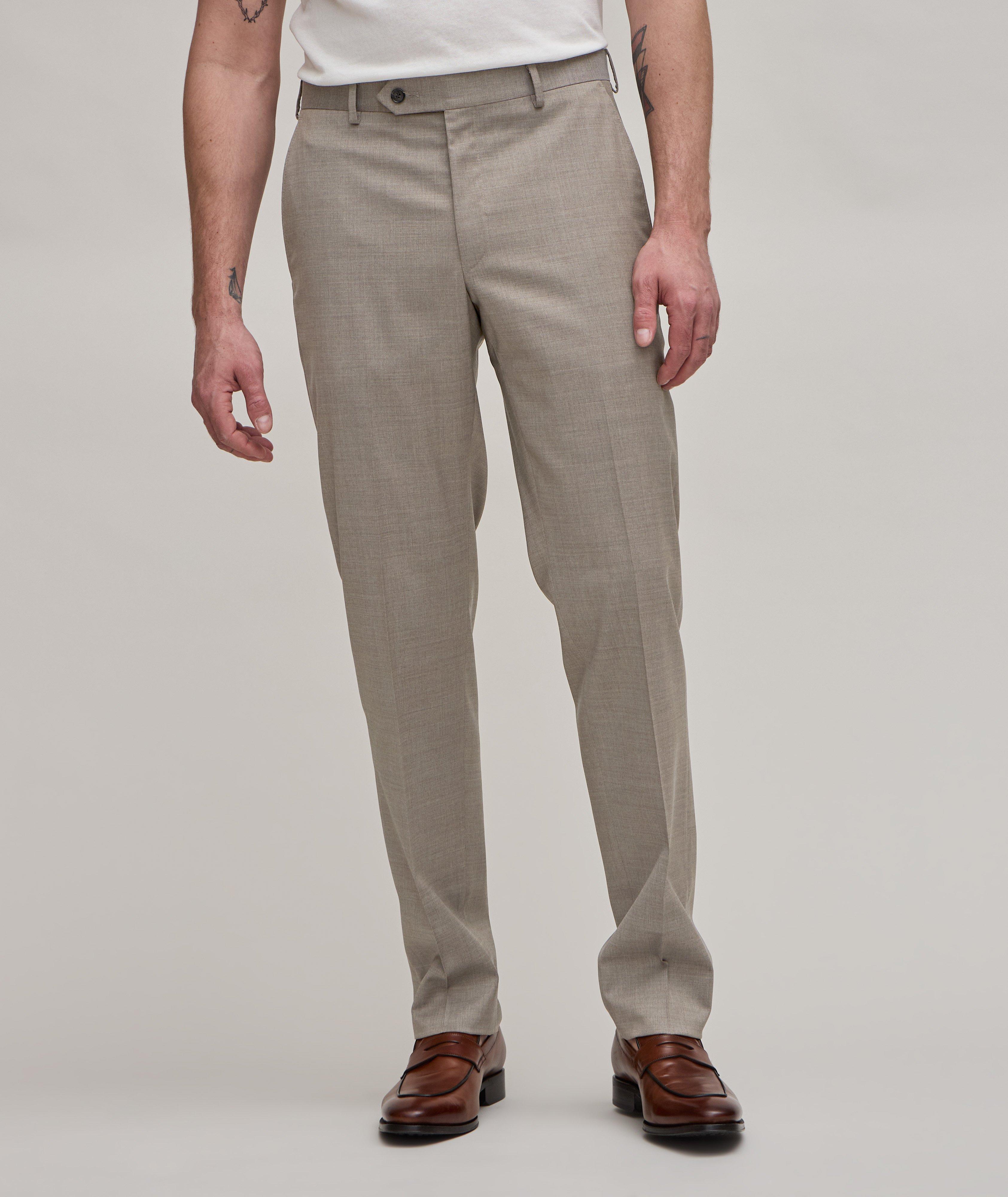 Pantalon habillé en laine de coupe contemporaine image 4