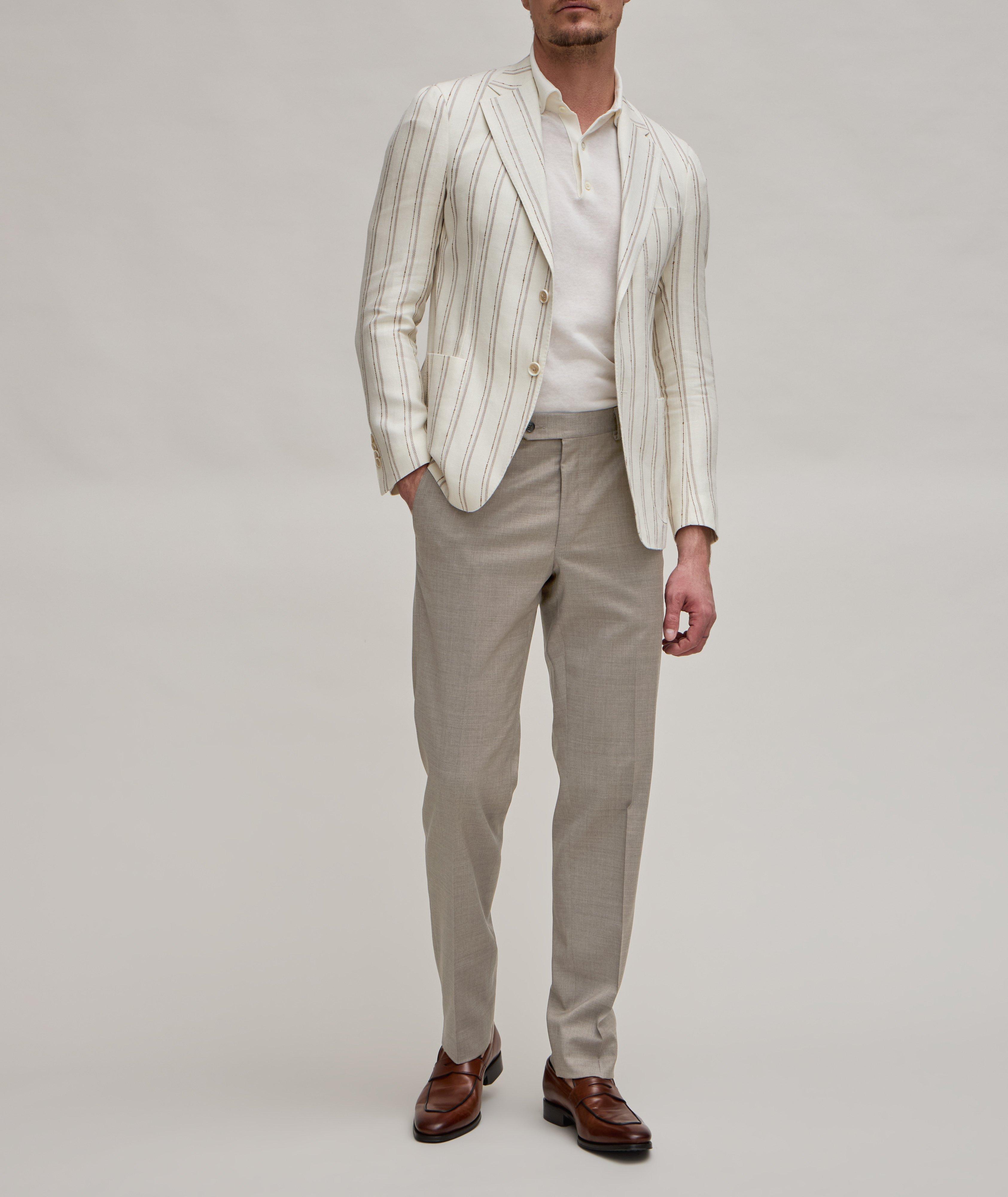 Pantalon habillé en laine de coupe contemporaine image 6