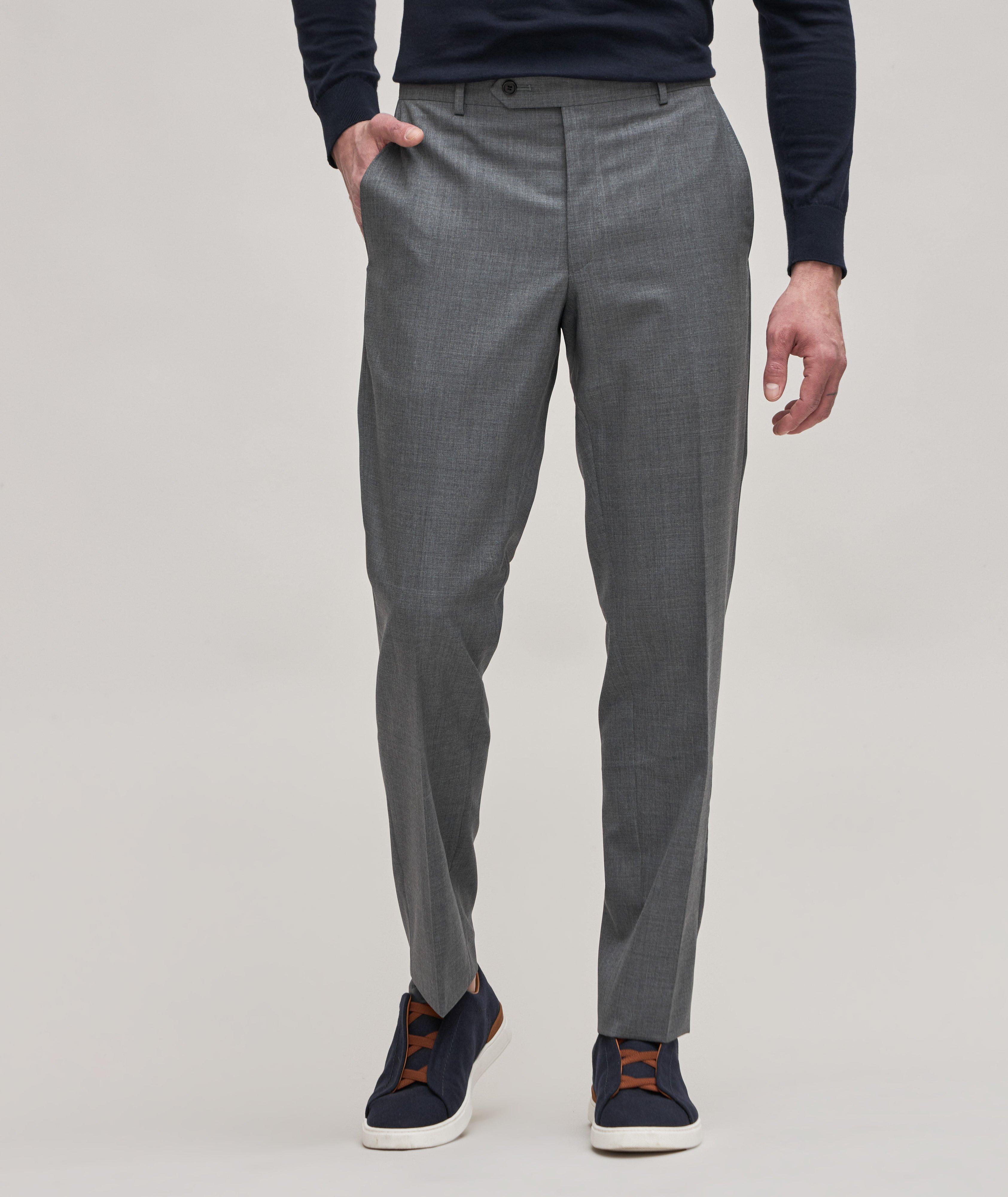 Pantalon habillé en laine de coupe contemporaine image 2