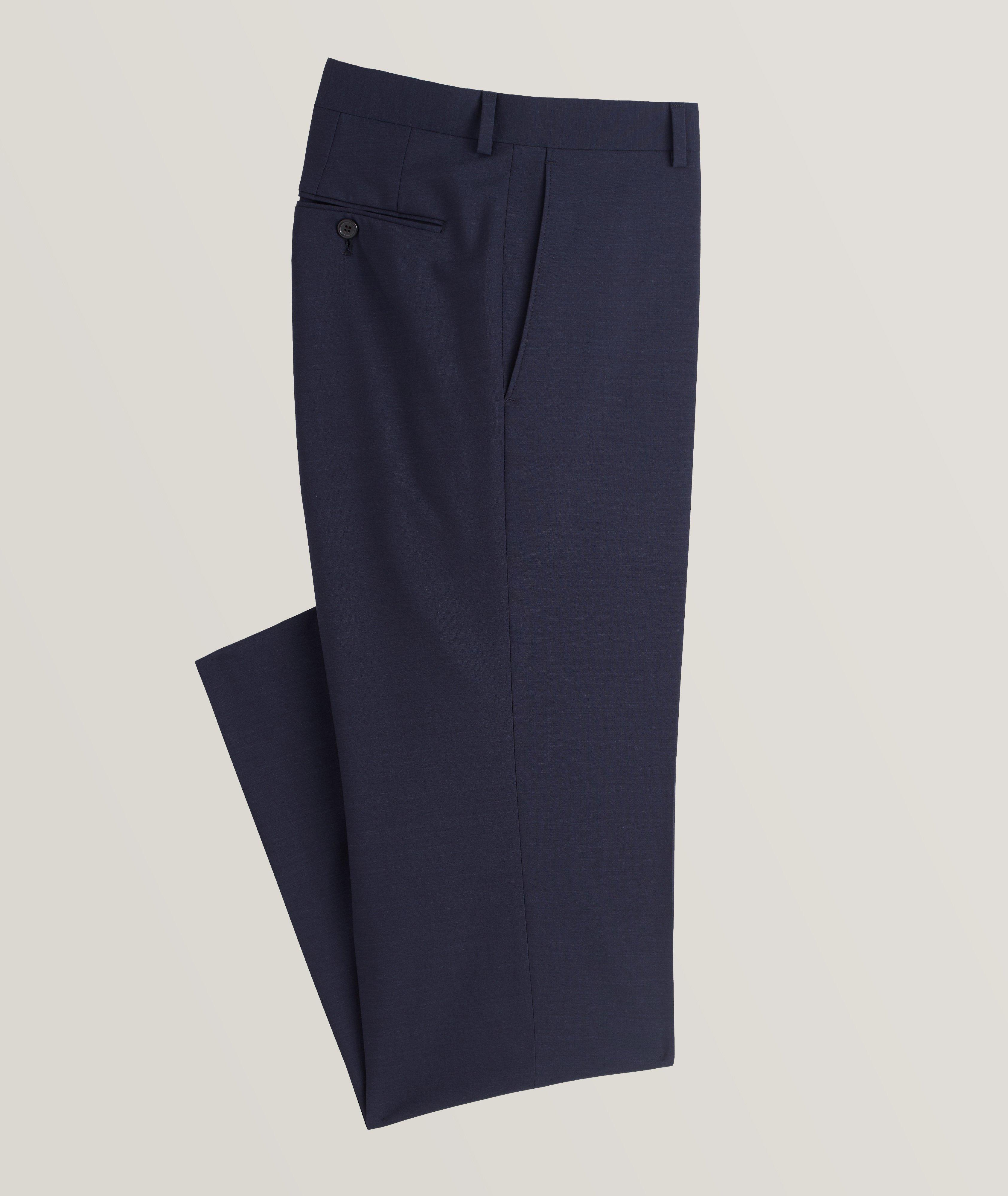 Pantalon habillé en laine de coupe contemporaine image 0