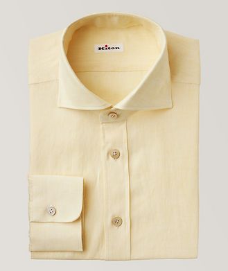 Kiton Brushed Linen Dress Shirt
