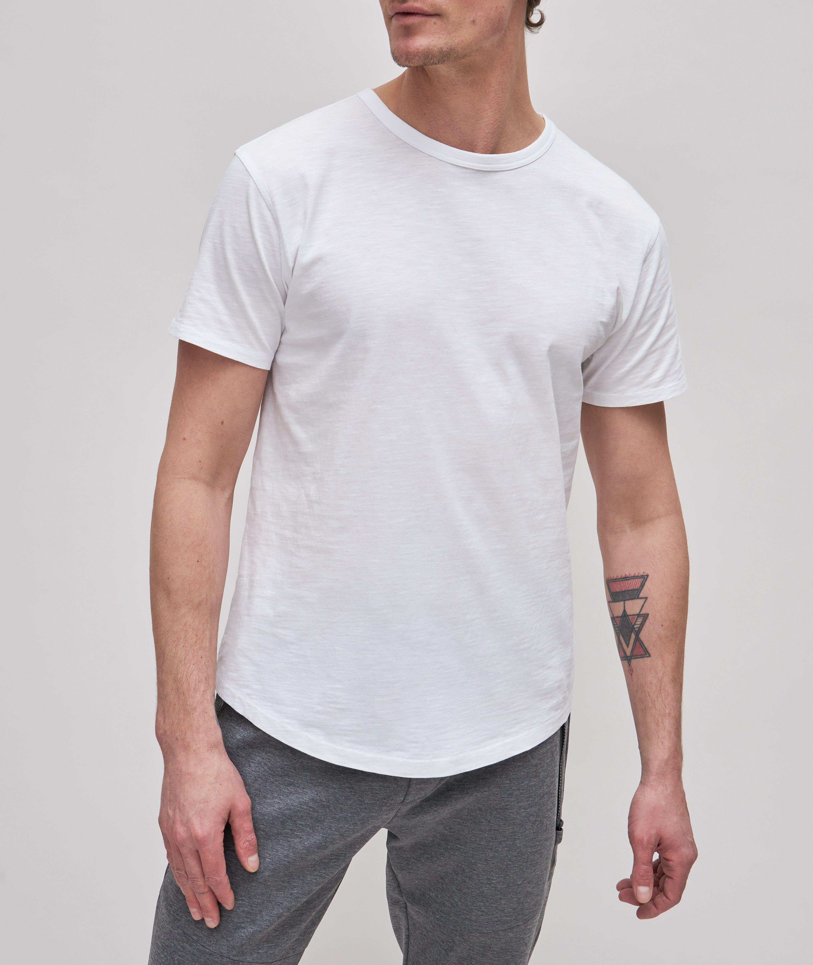 T-shirt athlétique en coton à encolure ronde image 1