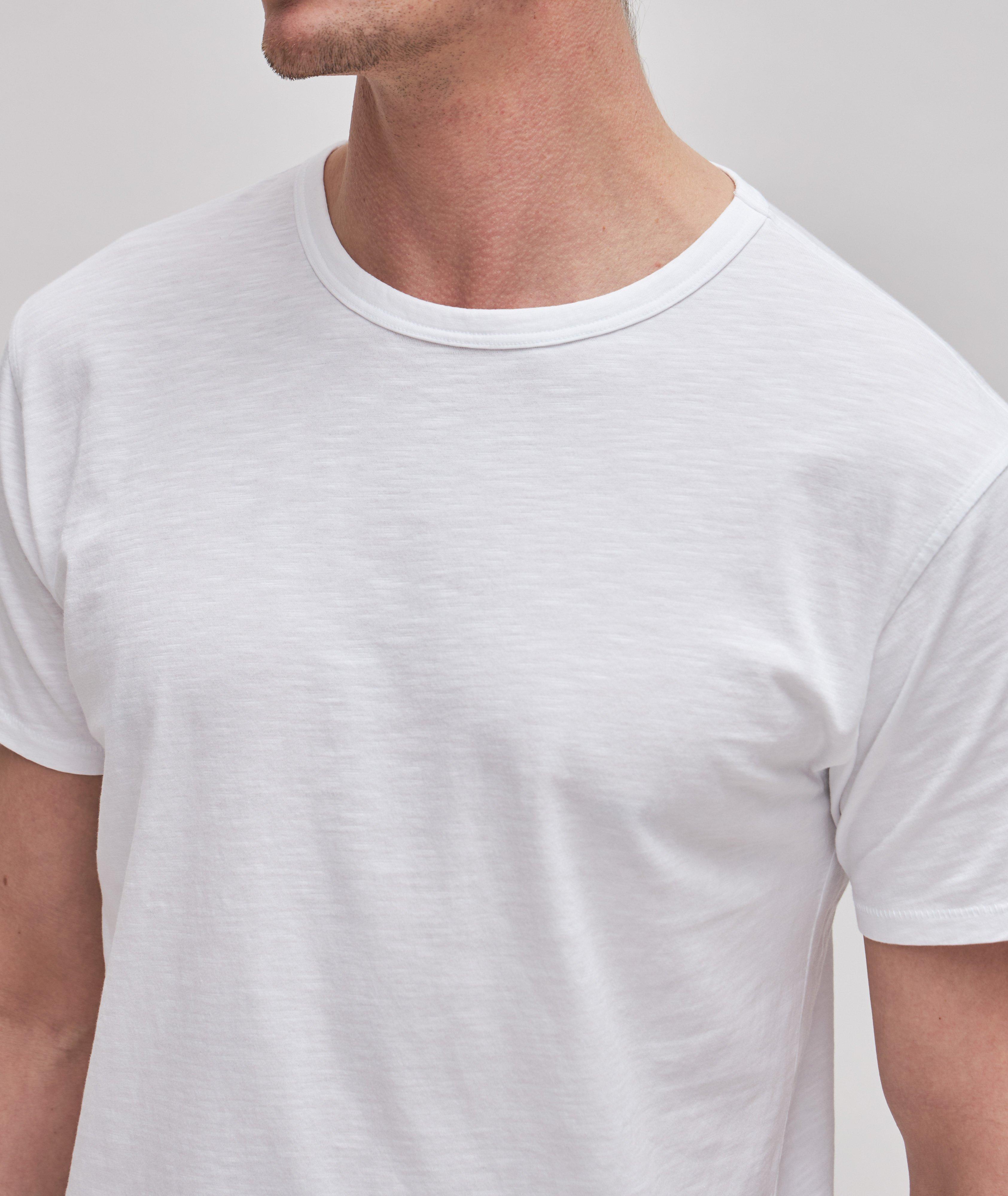 T-shirt athlétique en coton à encolure ronde image 3