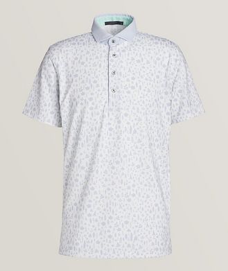 Greyson Micro Fern Patterned Technical Button-Down Polo