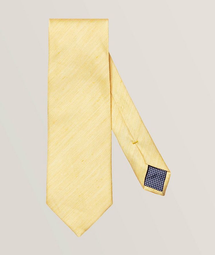 Cravate unie en lin et en soie image 0