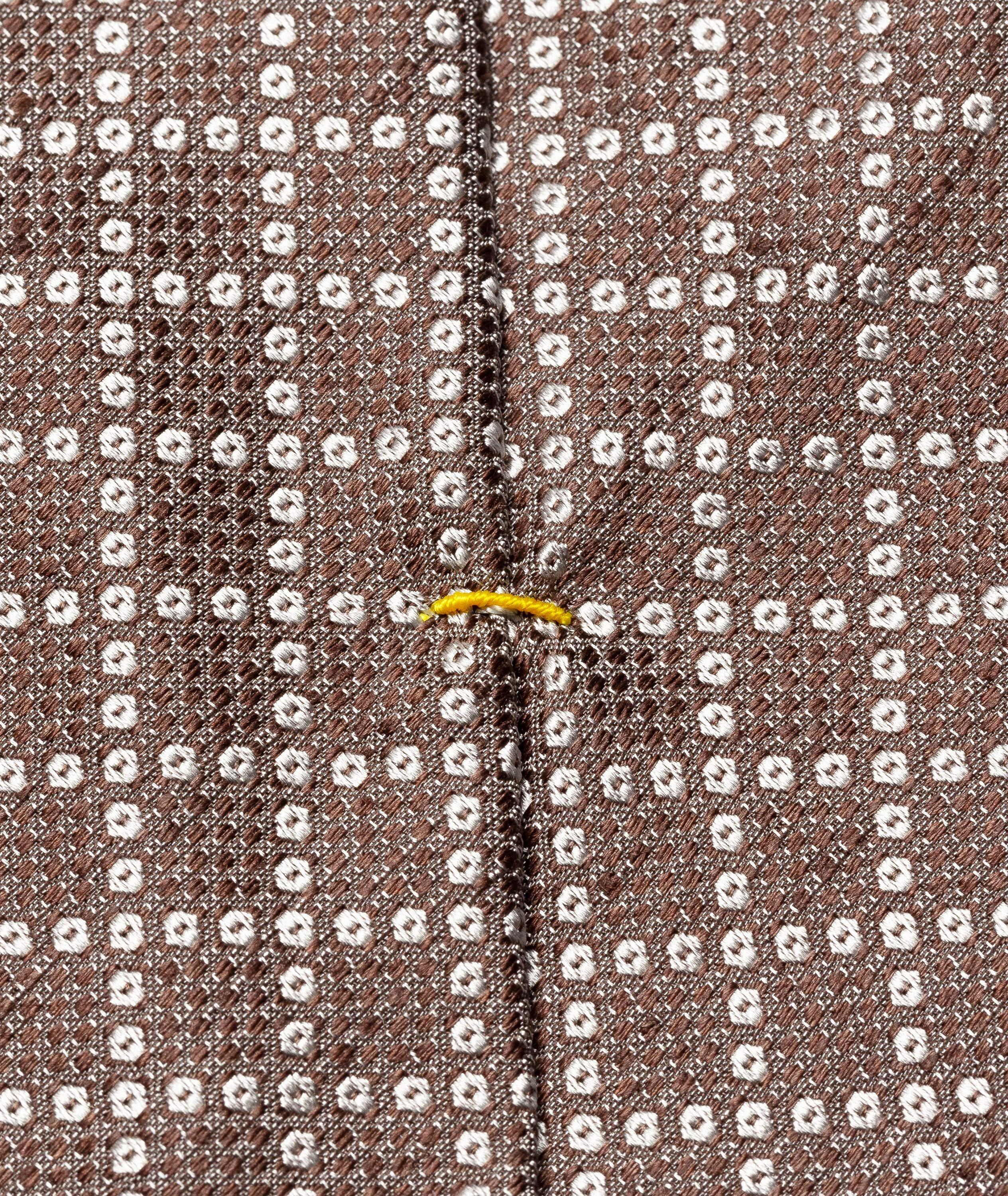 Geometric Pattern Silk-Linen Tie image 1