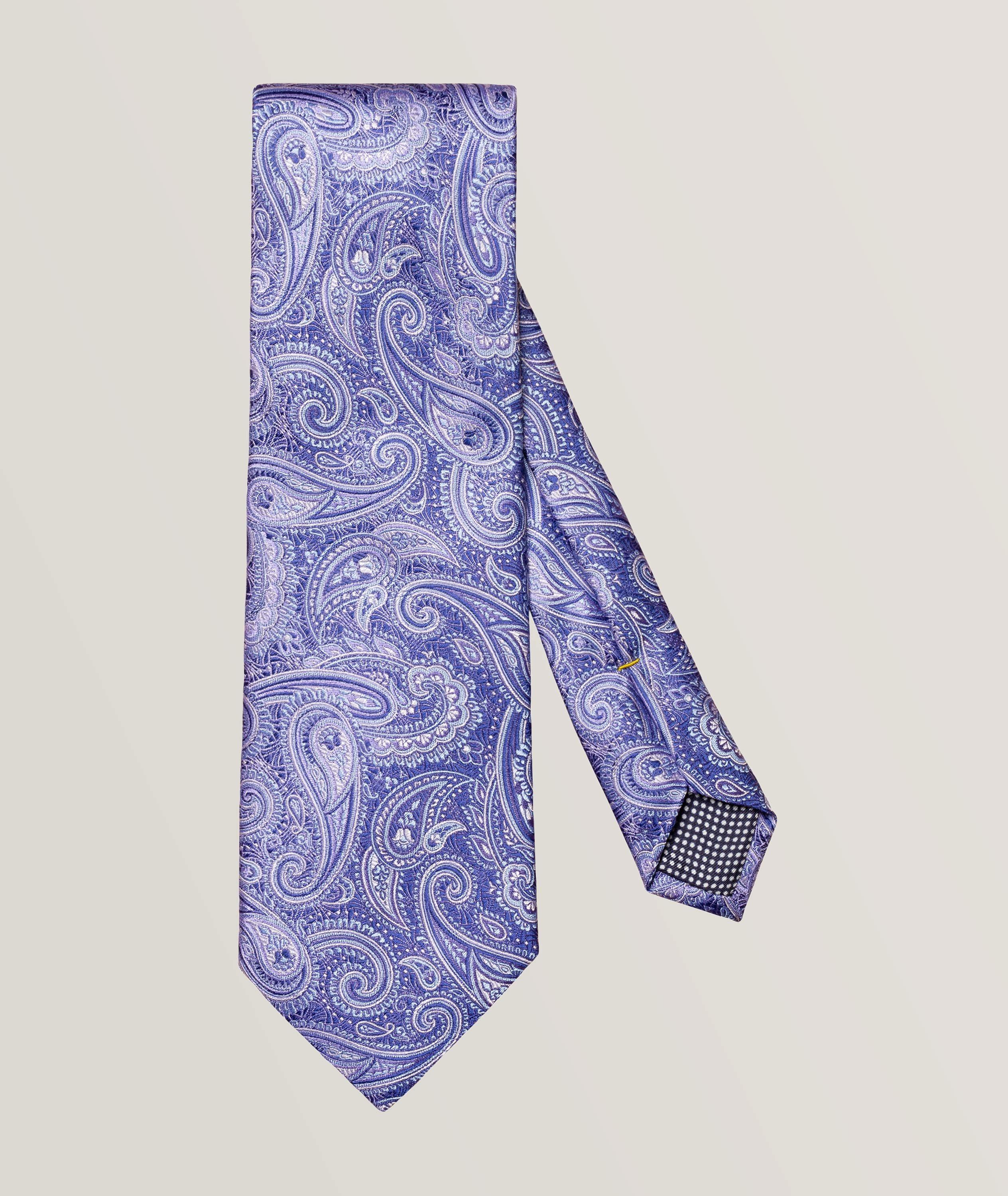 Jacquard Paisley Pattern Silk Tie image 0