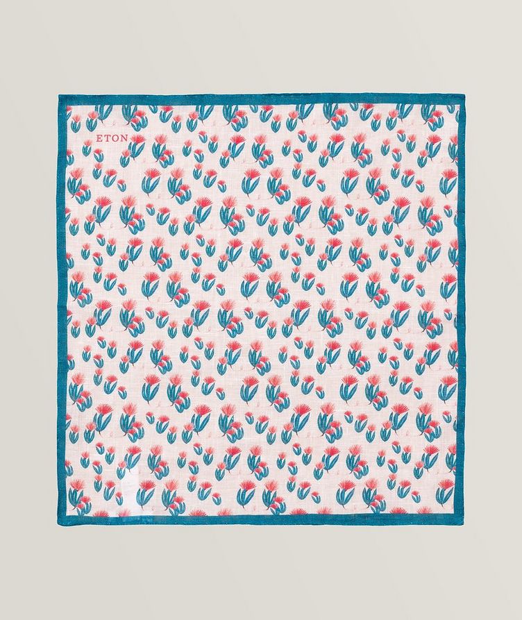 Floral Pattern Linen Pocket Square image 0