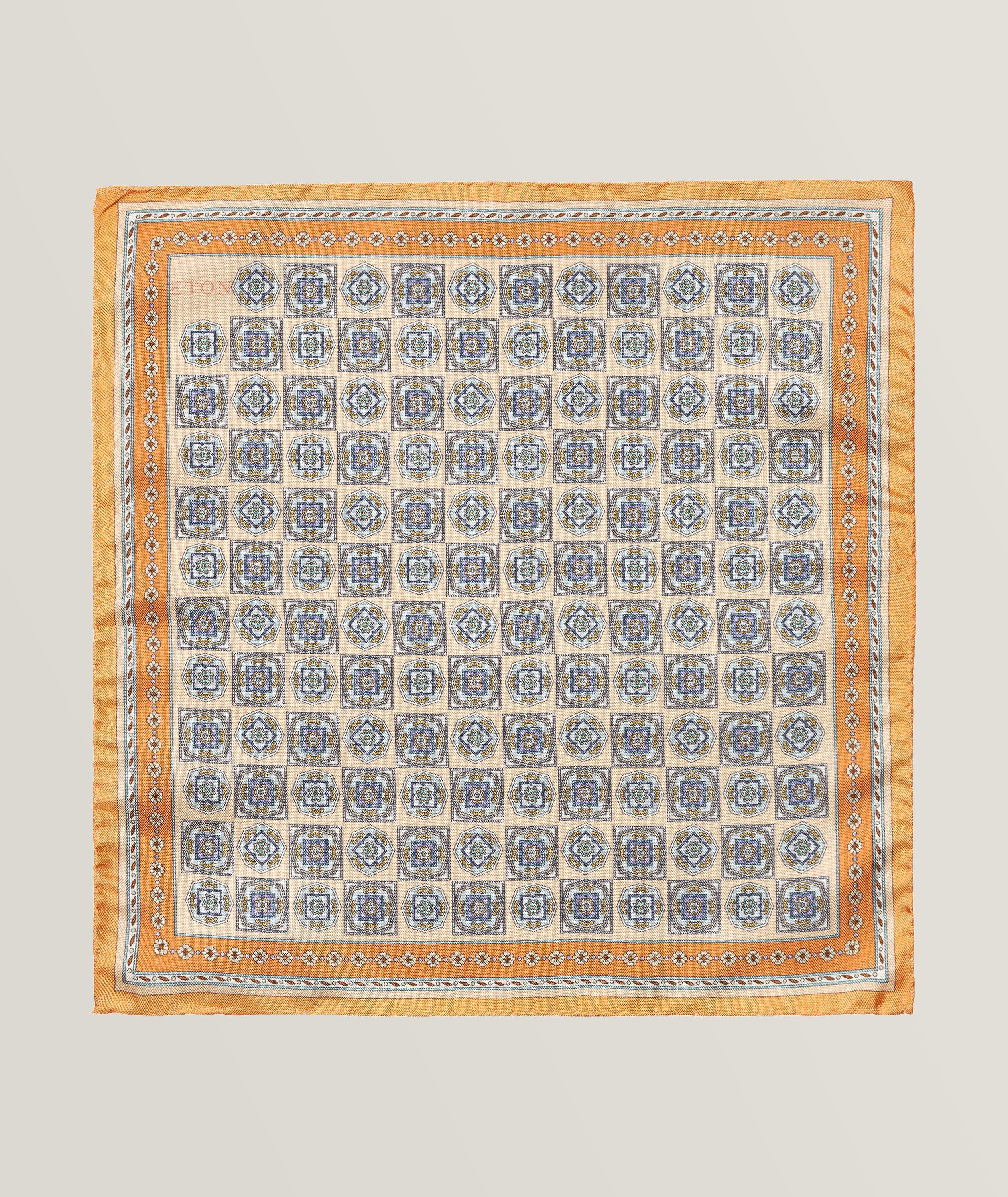 Medallion Pattern Silk Pocket Square image 0