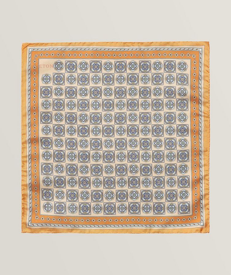 Medallion Pattern Silk Pocket Square image 0