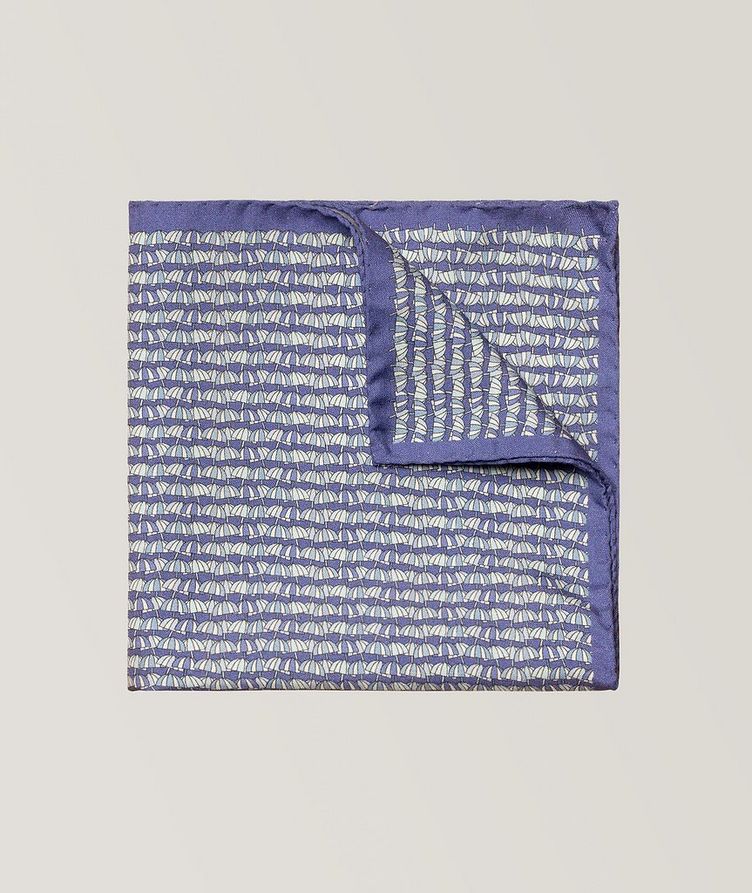 Umbrella Pattern Silk Pocket Square image 1
