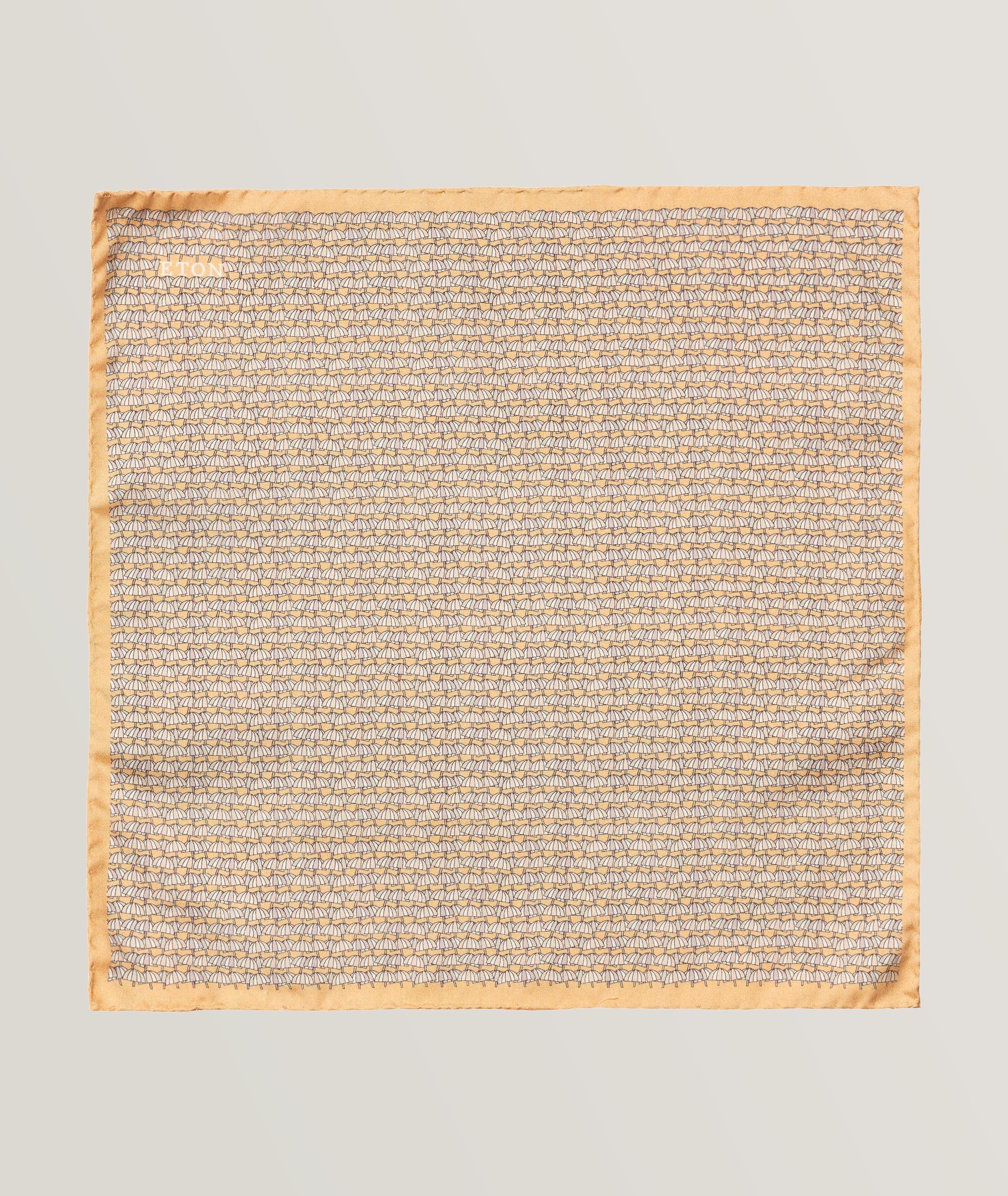 Umbrella Pattern Silk Pocket Square image 0