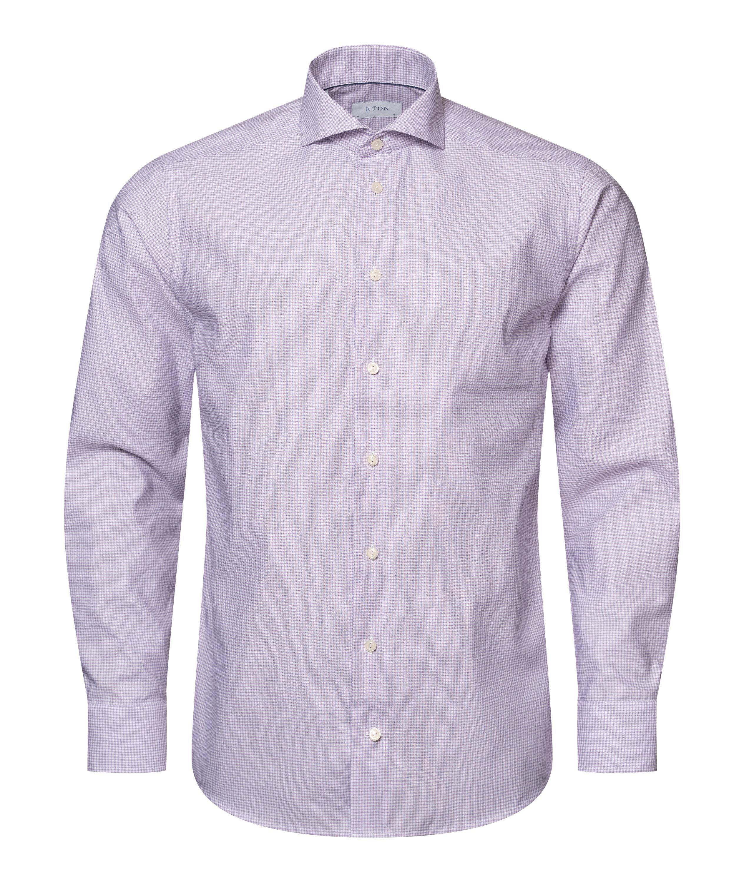 Slim-Fit Gingham Cotton Dress Shirt image 1