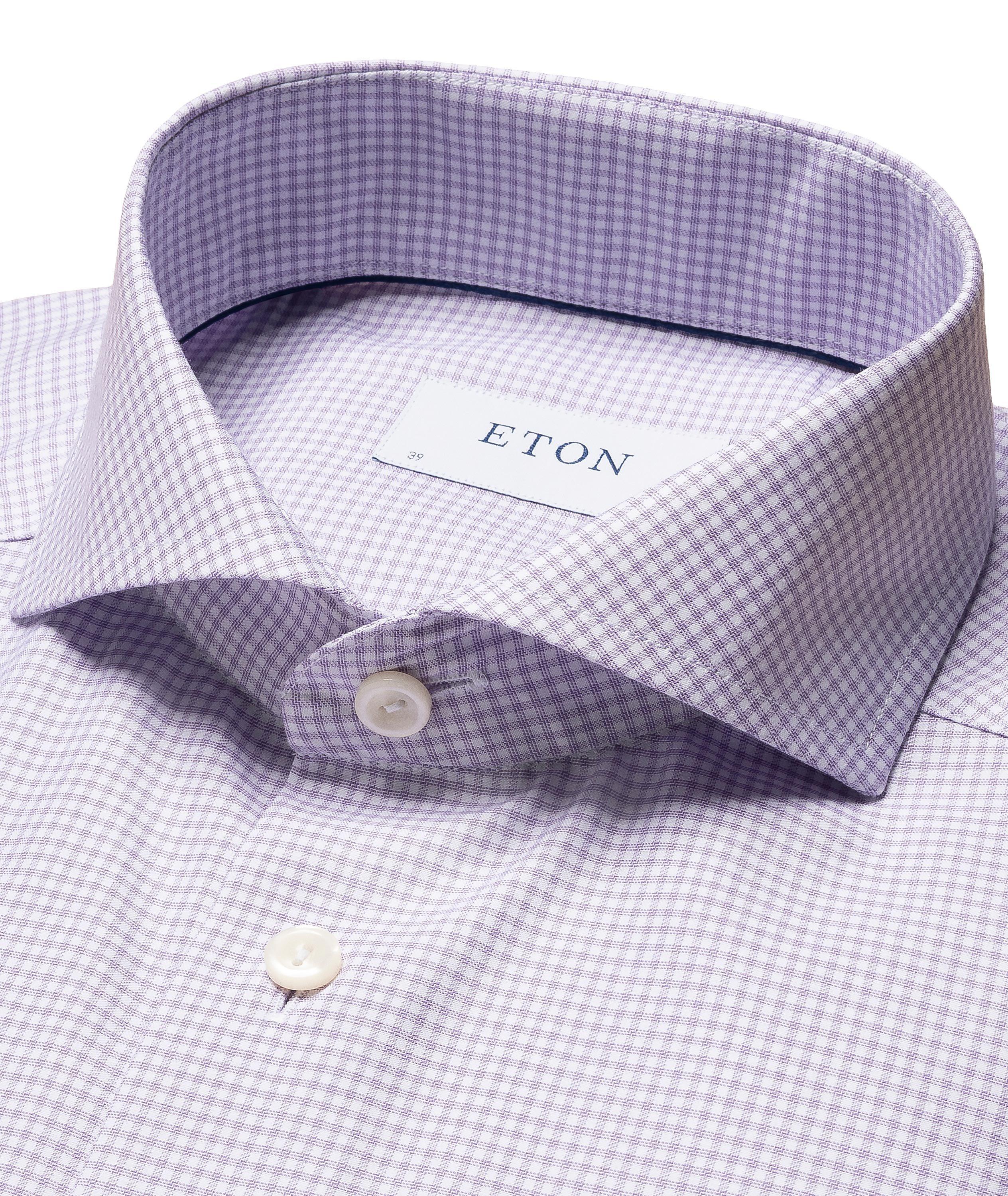 Slim-Fit Gingham Cotton Dress Shirt image 2