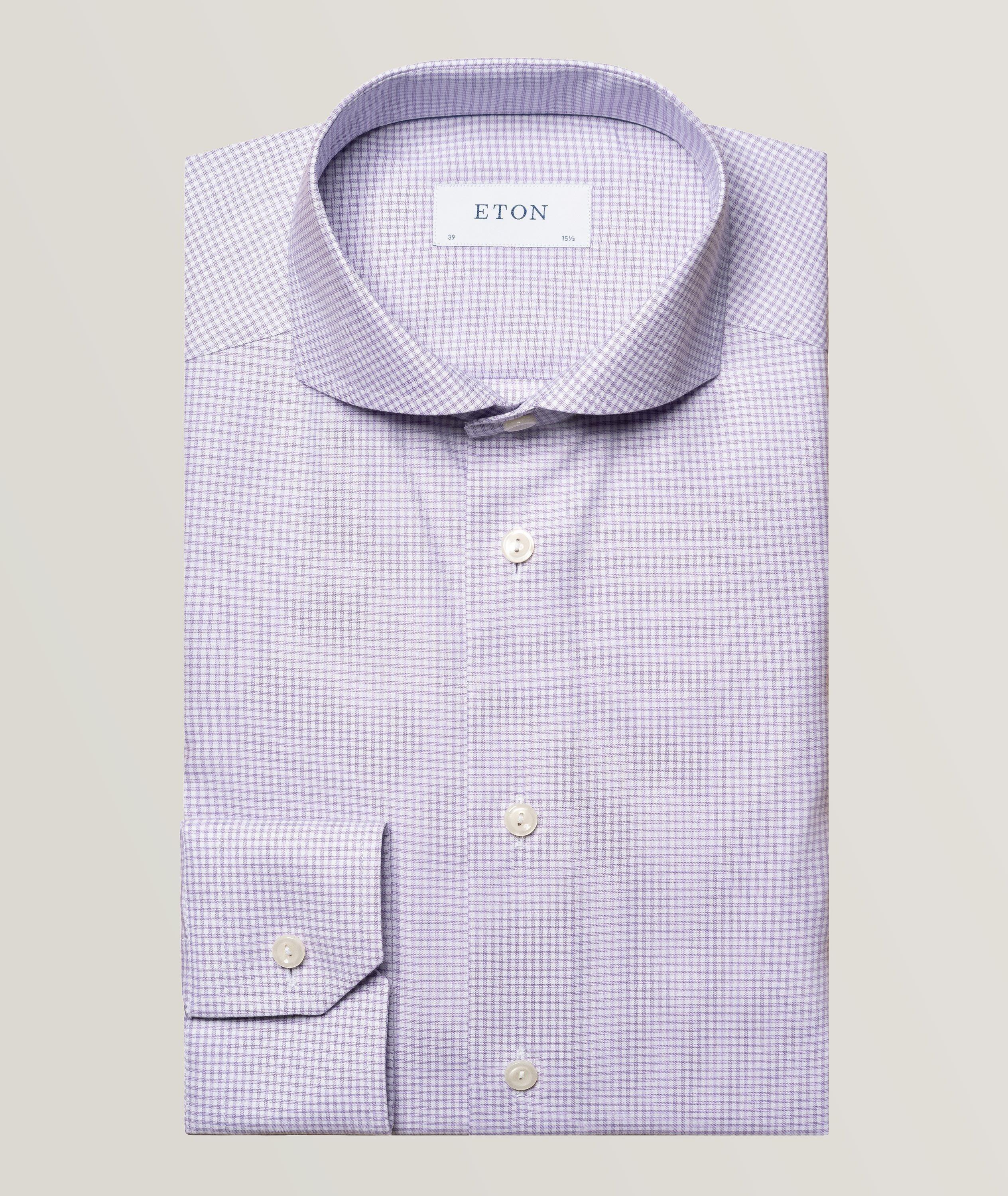 Slim-Fit Gingham Cotton Dress Shirt image 0