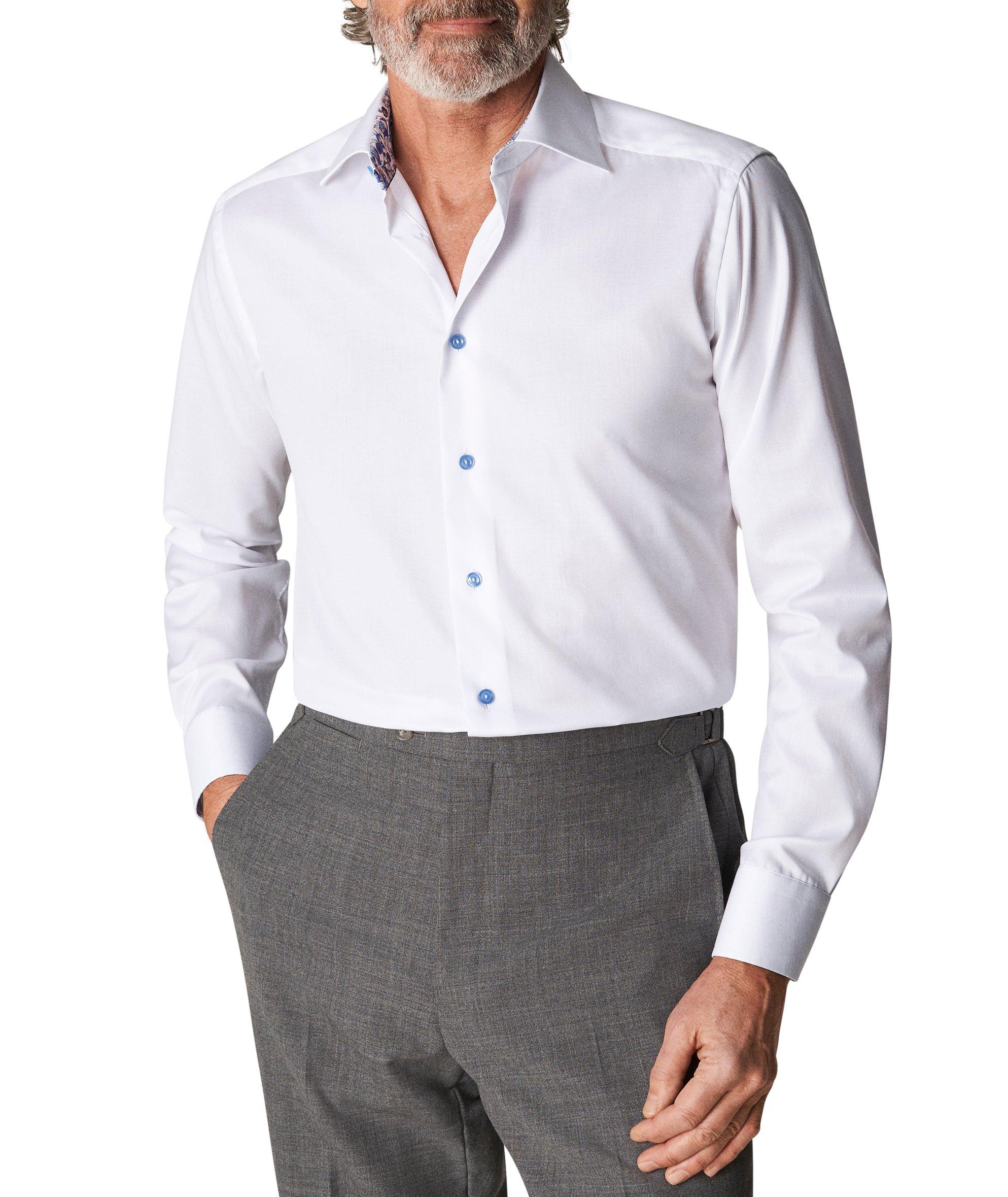 Contemporary-Fit Contrast Floral Twill Dress Shirt image 2