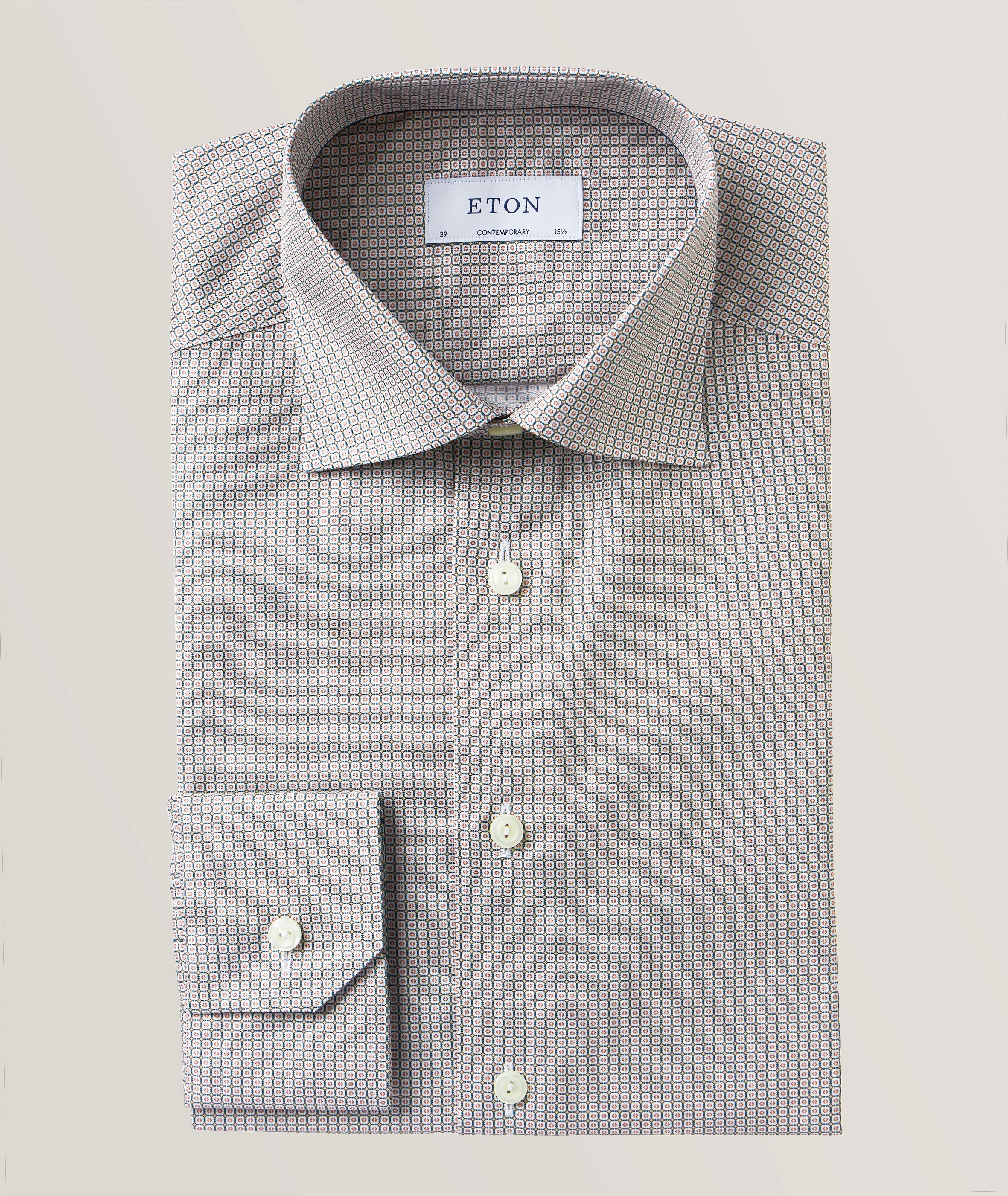 Eton Contemporary-Fit Geometric Pattern Shirt