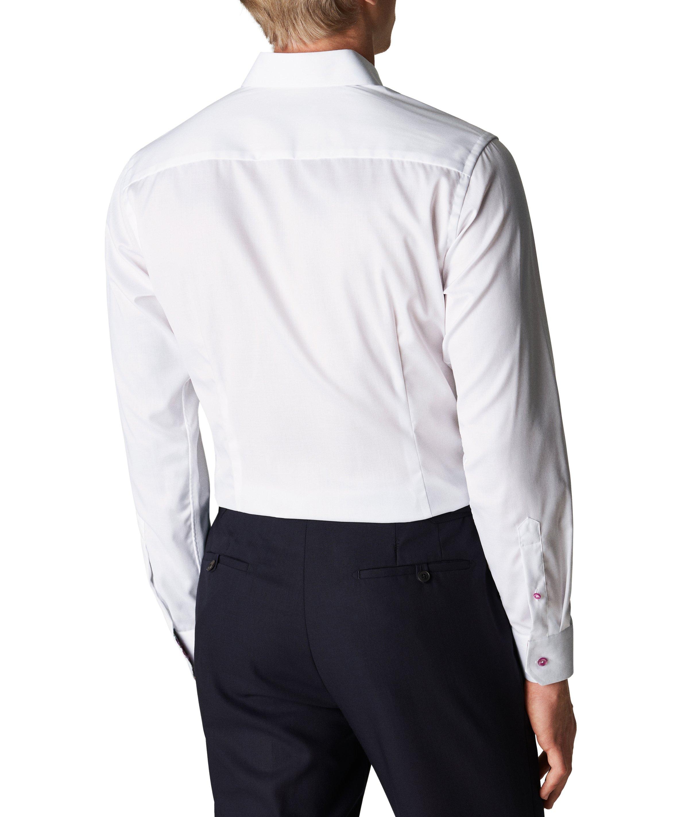 Chemise habillée en twill à revers fleuris de coupe amincie image 2