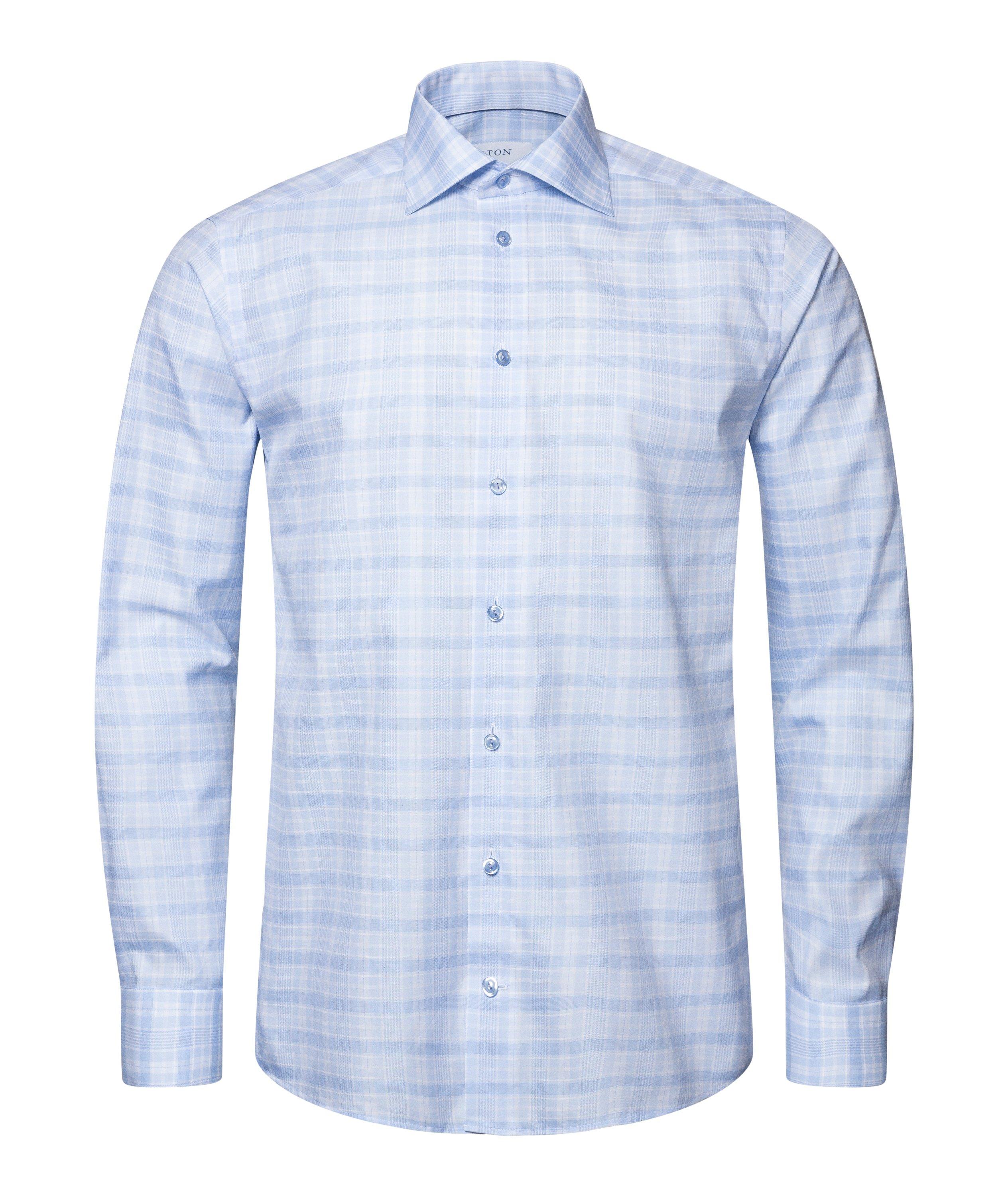 Contemporary-Fit Check Organic Cotton Dress Shirt image 4