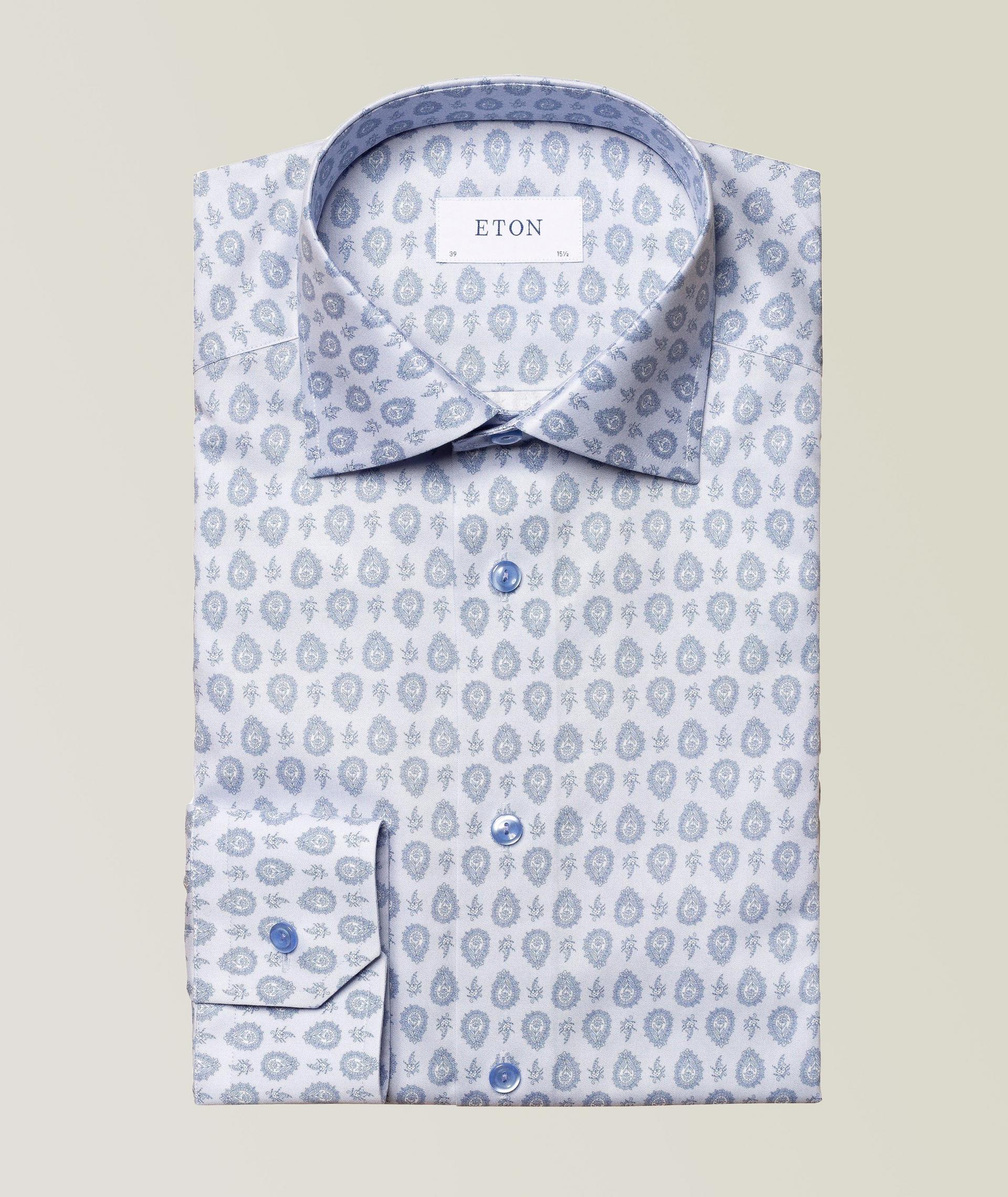 Chemise habillée en coton à motif paisley de coupe contemporaine image 0