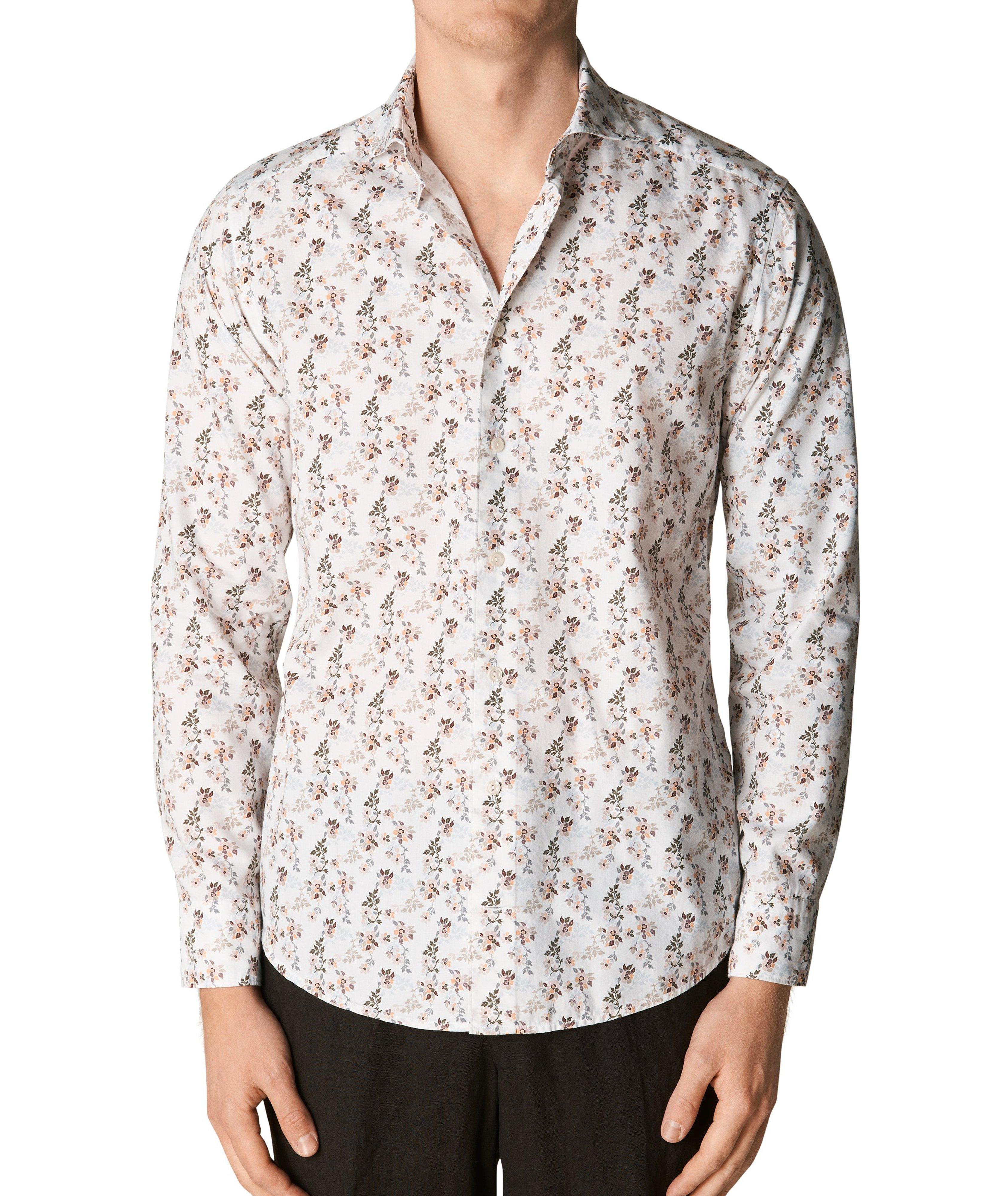 Slim fit floral sales shirt