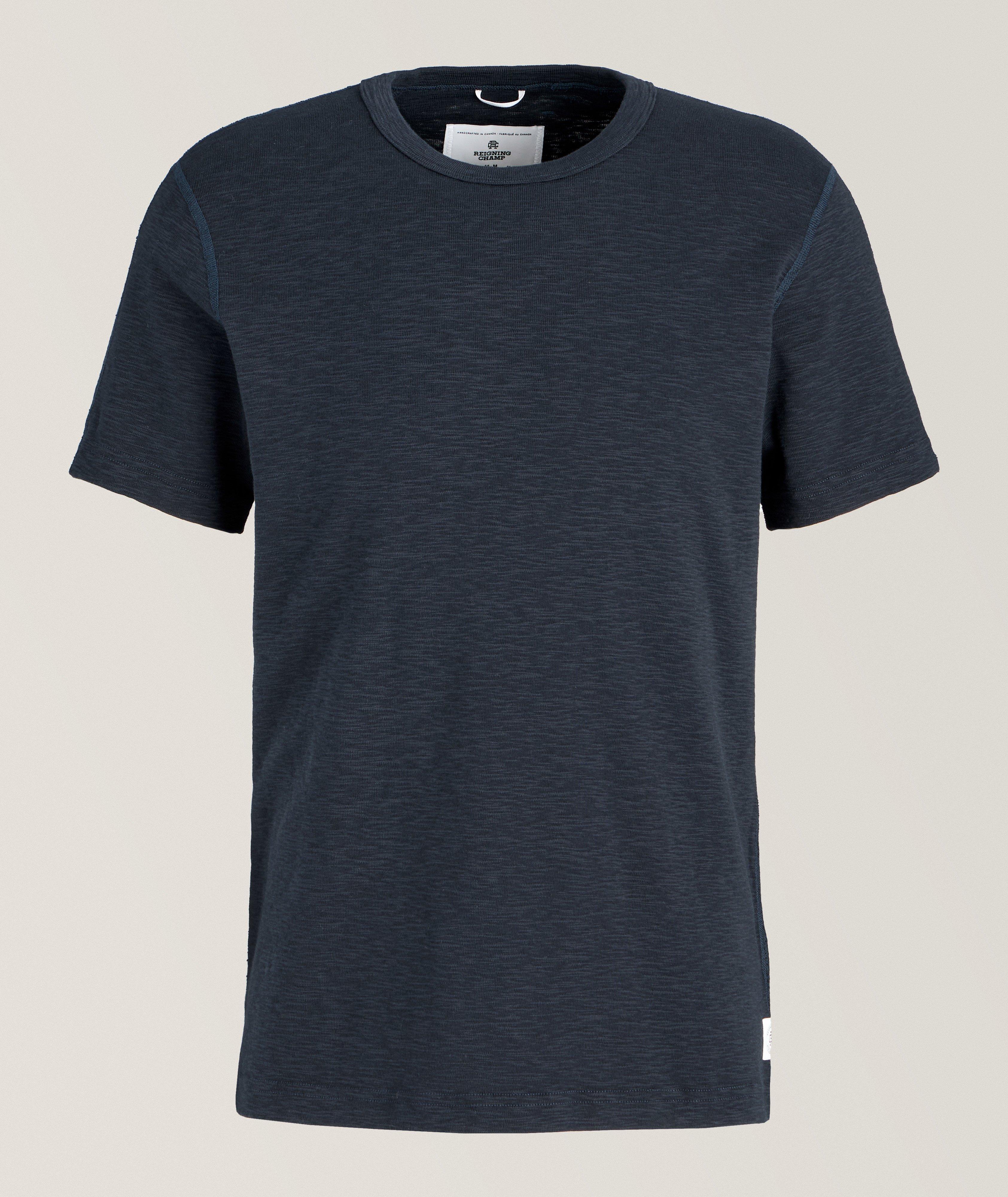 Short-Sleeve Slub Cotton T-Shirt image 0