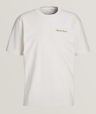 Reigning Champ Gold Embroidered Logo Cotton T-Shirt