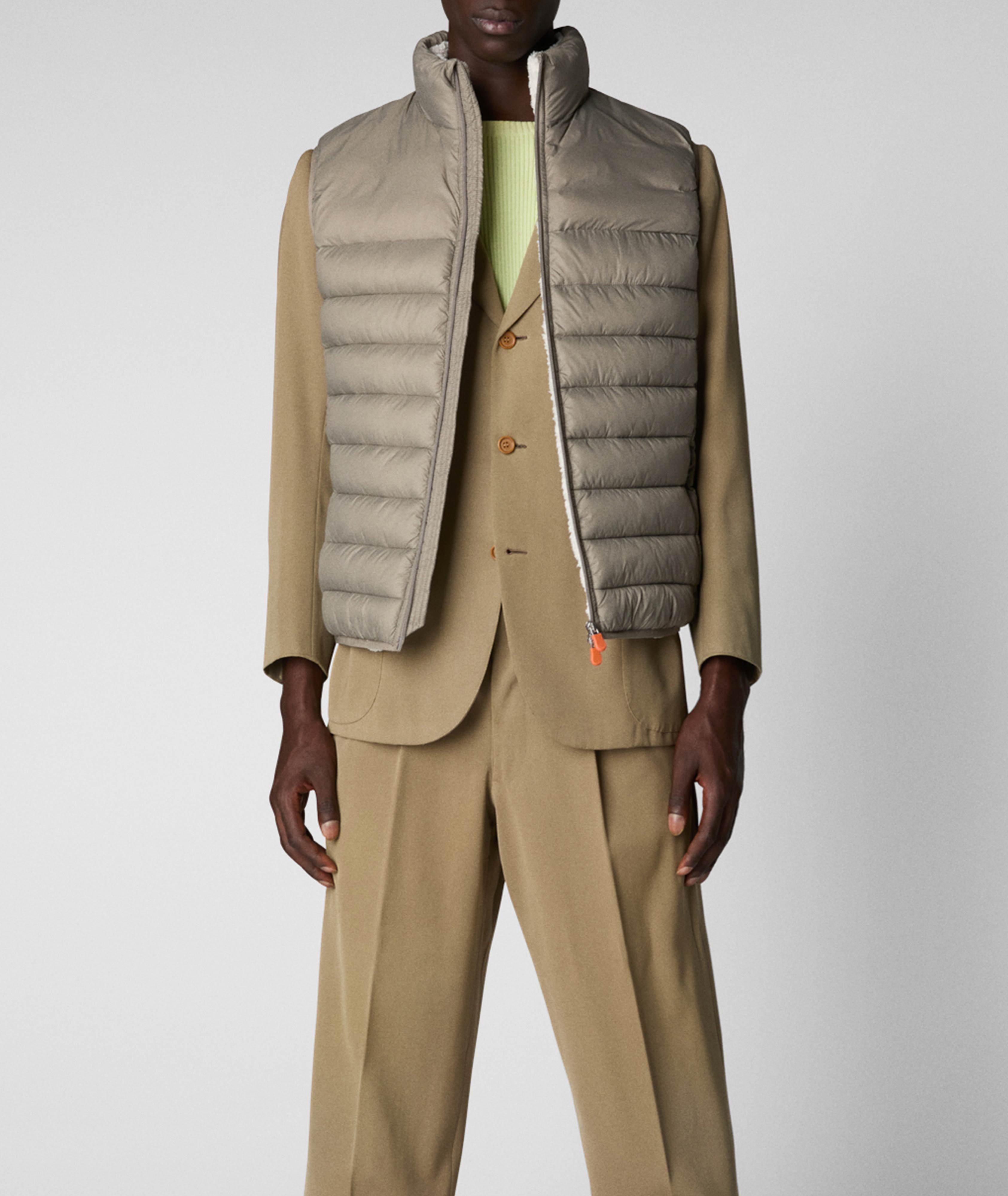 Nolan Faux Fur Lined Vest With Standing Collar image 1