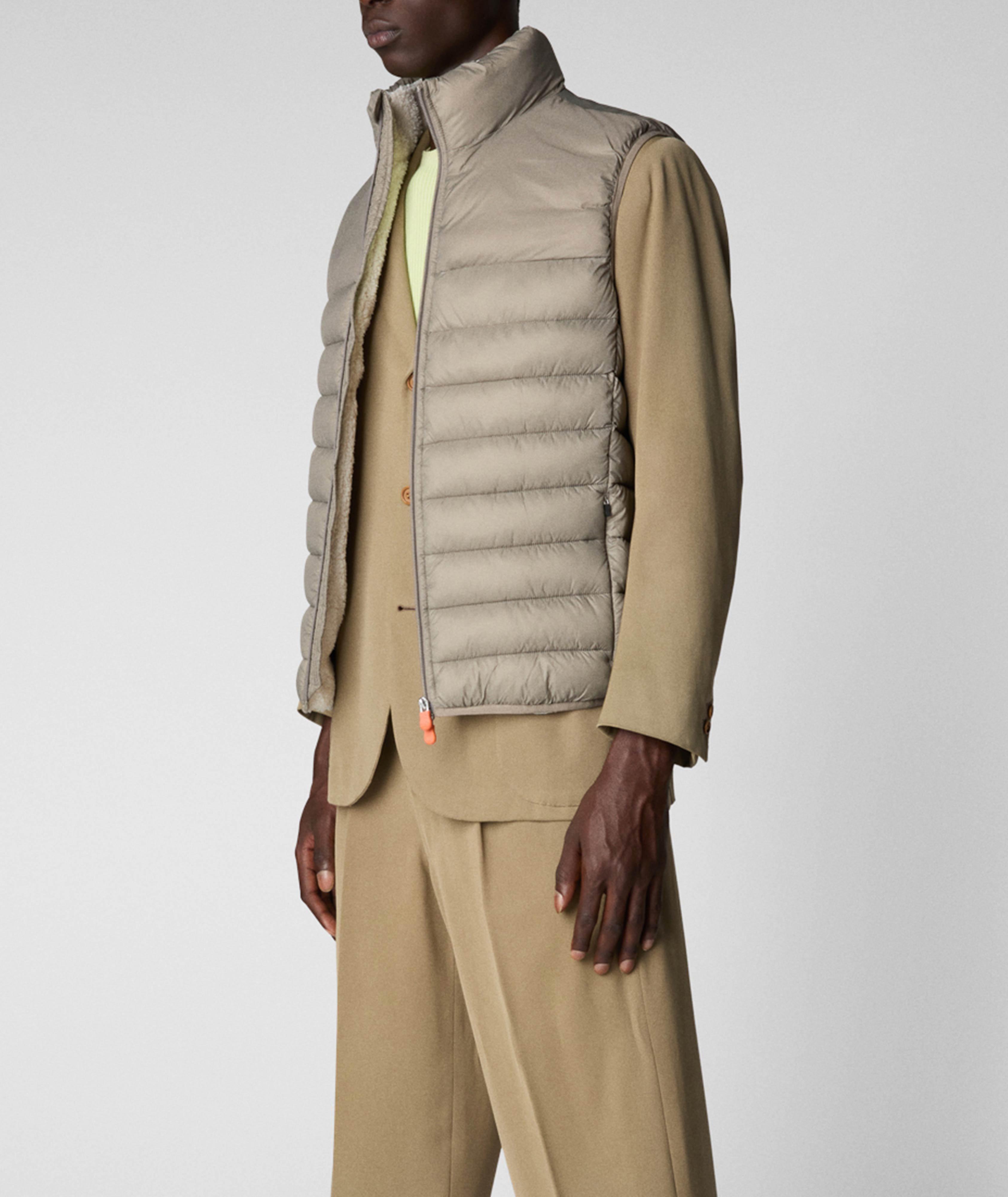 Nolan Faux Fur Lined Vest With Standing Collar image 3
