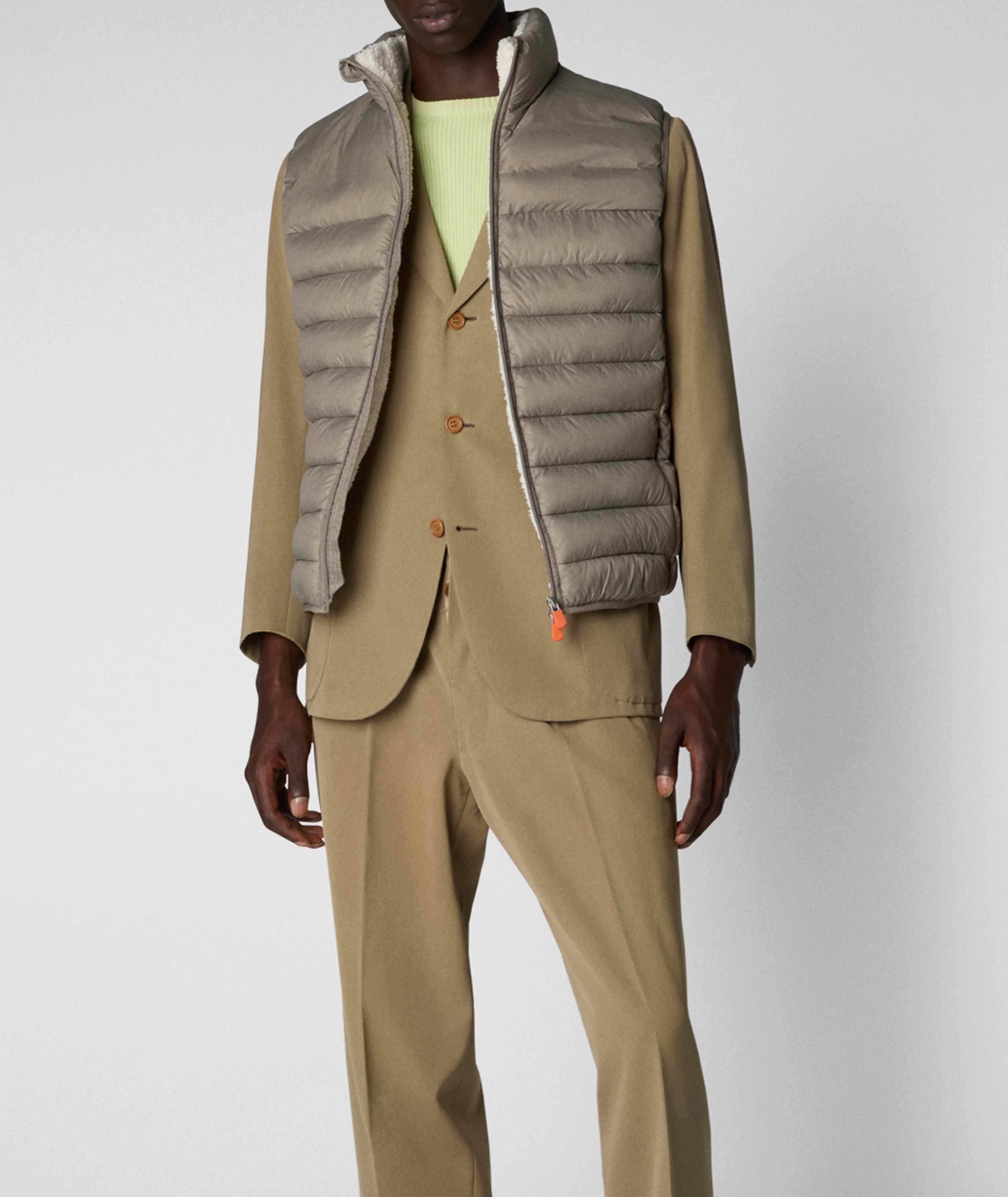 Nolan Faux Fur Lined Vest With Standing Collar image 4