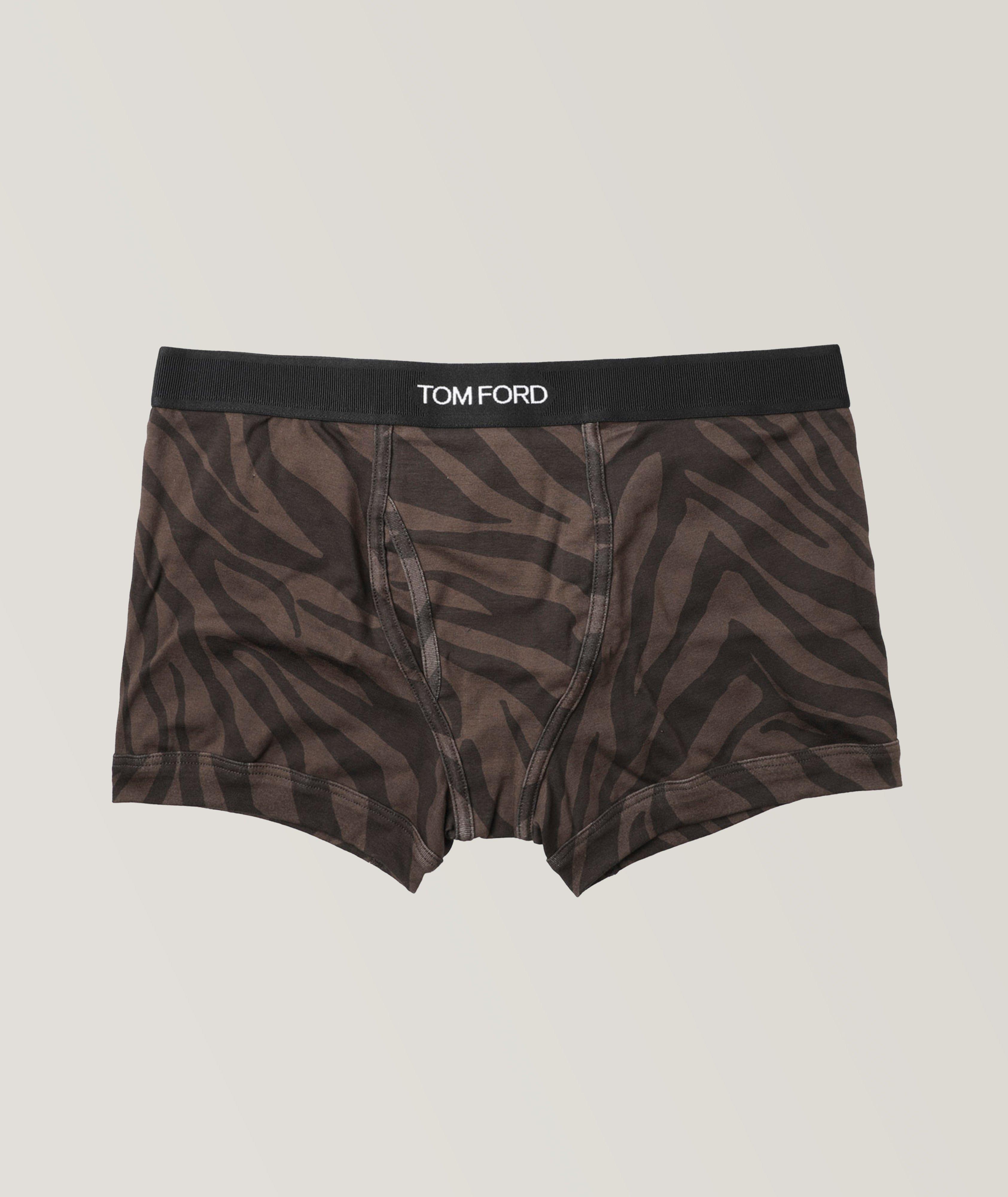Zebra Print Stretch-Cotton Jersey Boxers image 0