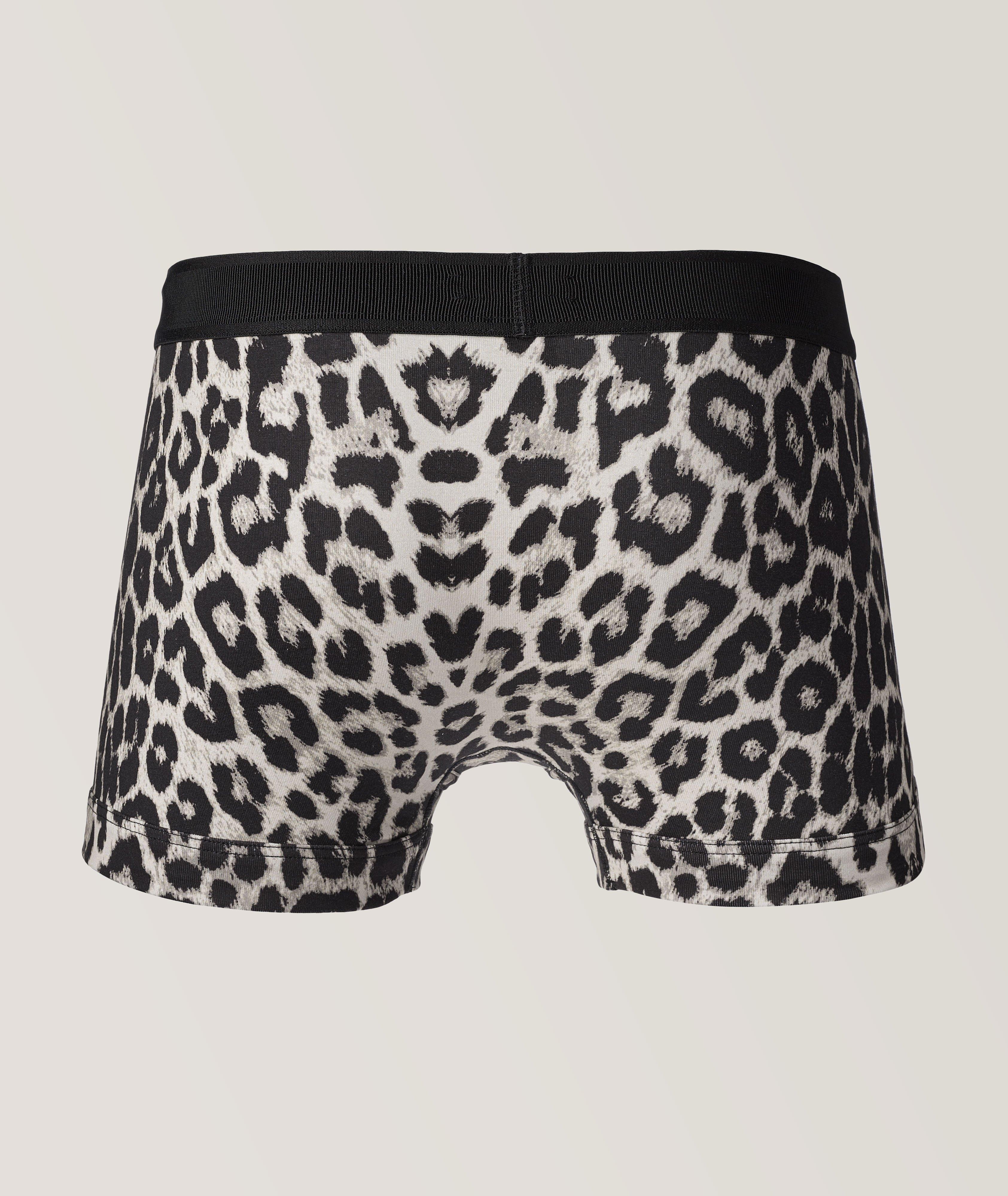 Leopard Print Stretch-Cotton Boxer Brief image 1