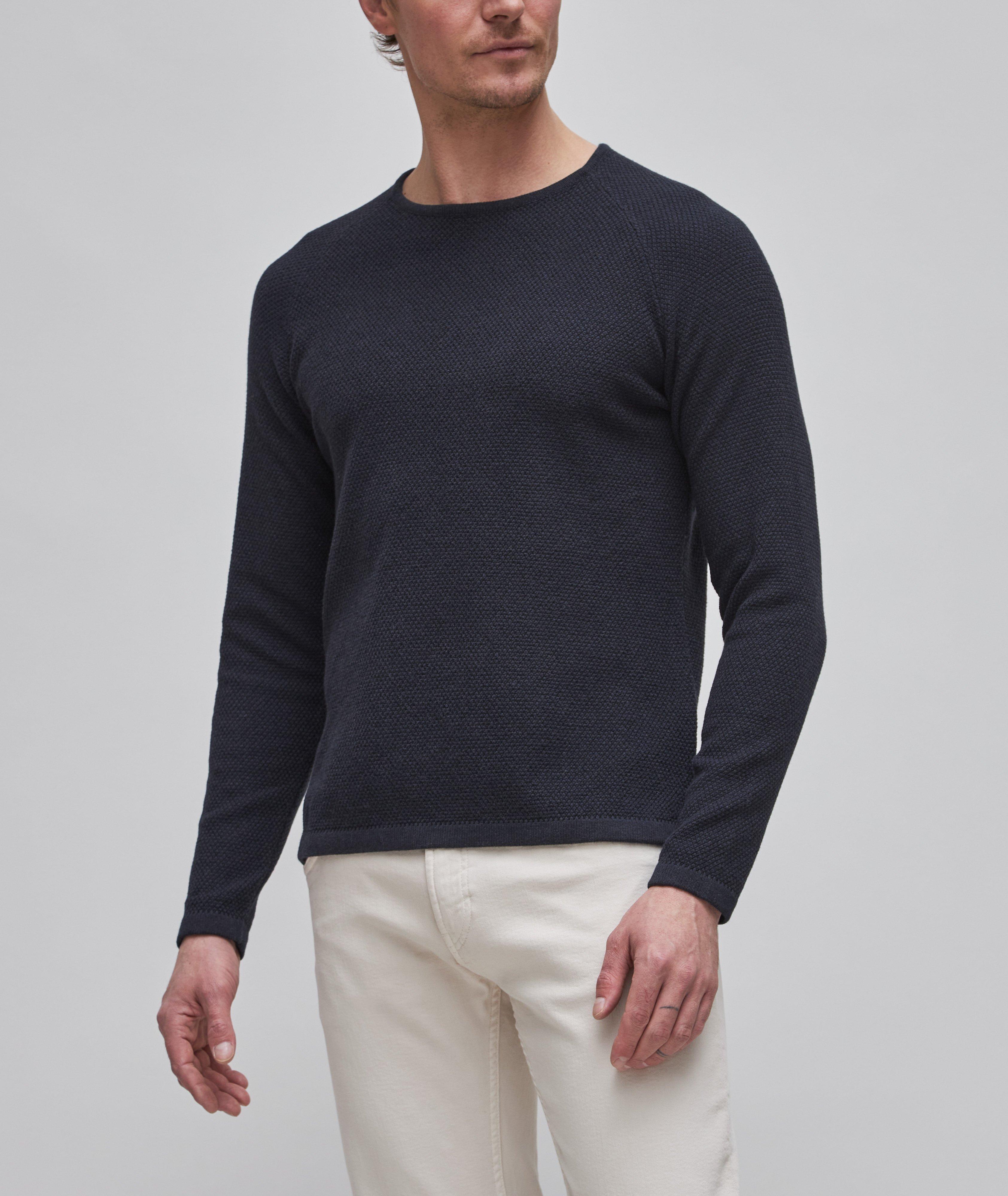 Lamp O-Neck Knit Cotton-Blend Sweatshirt image 2