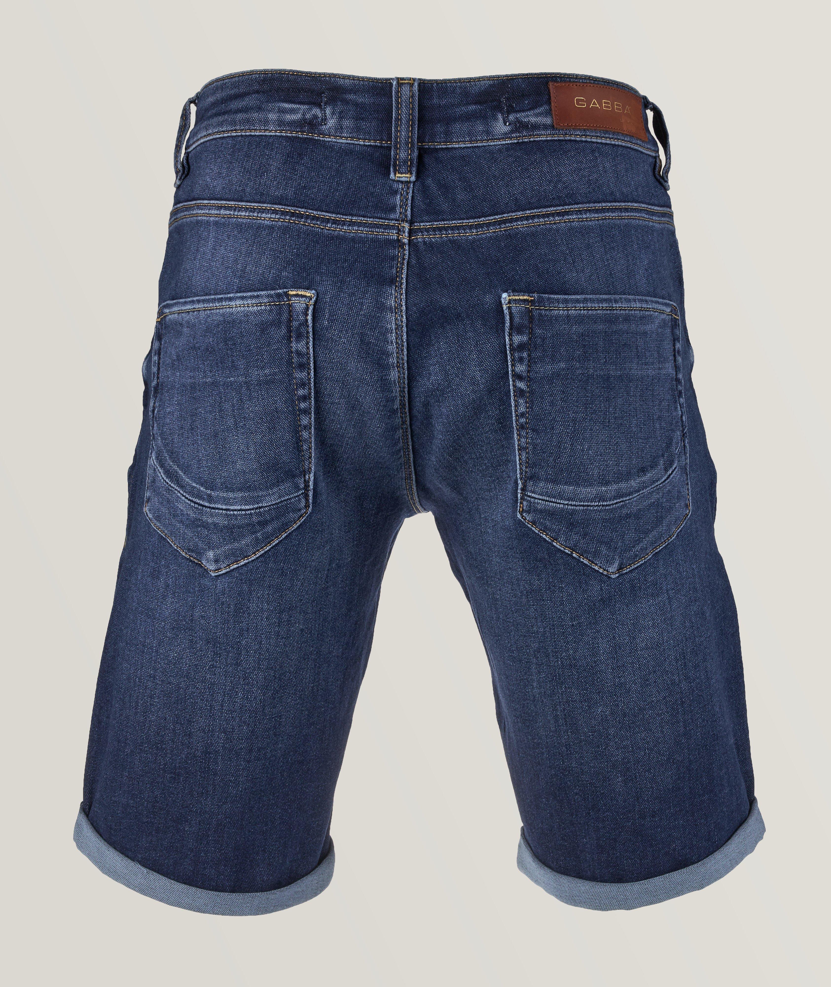 Jason Cotton-Blend Jean Shorts image 1