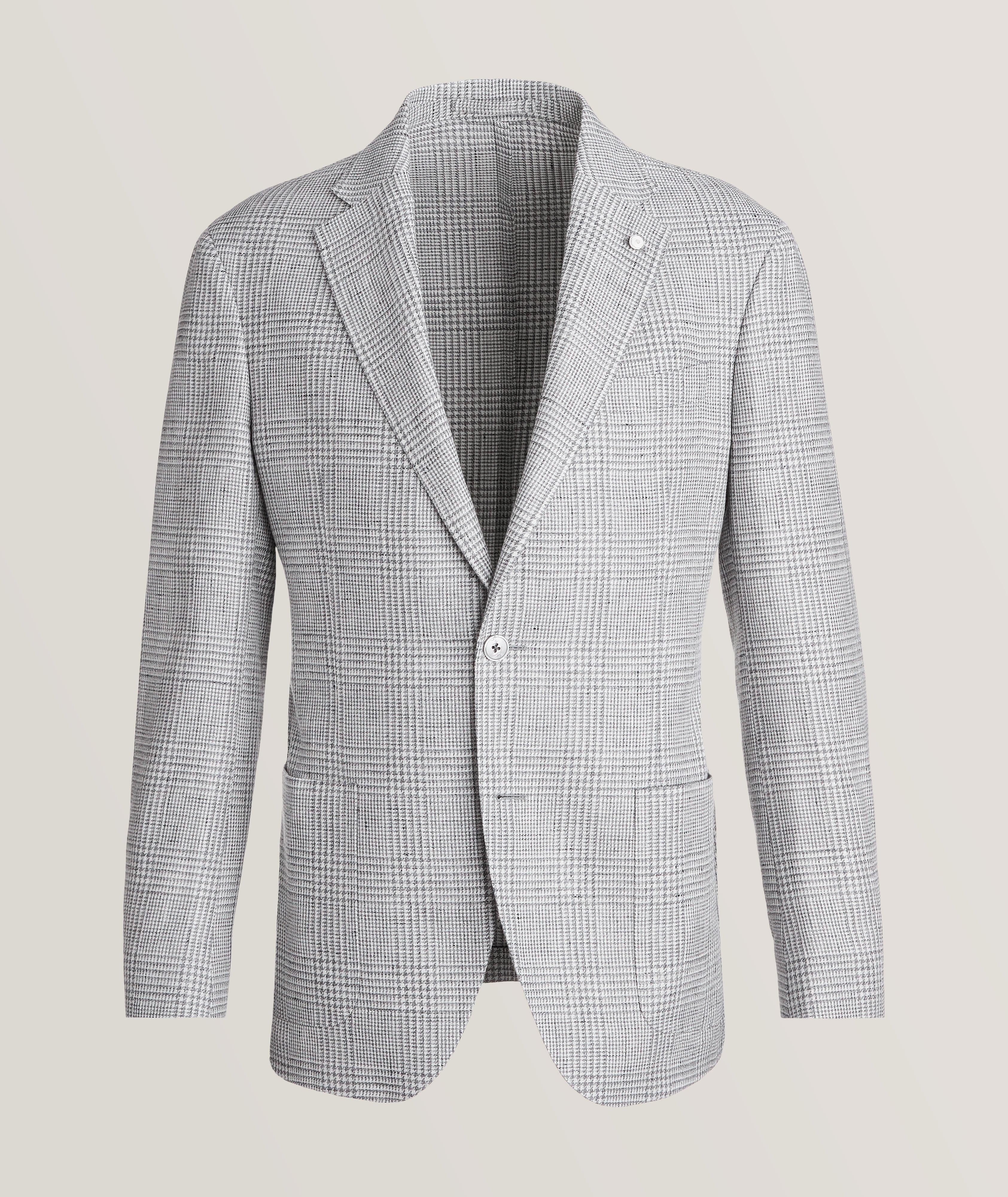 Glencheck Pattern Flax-Wool Sport Jacket image 0