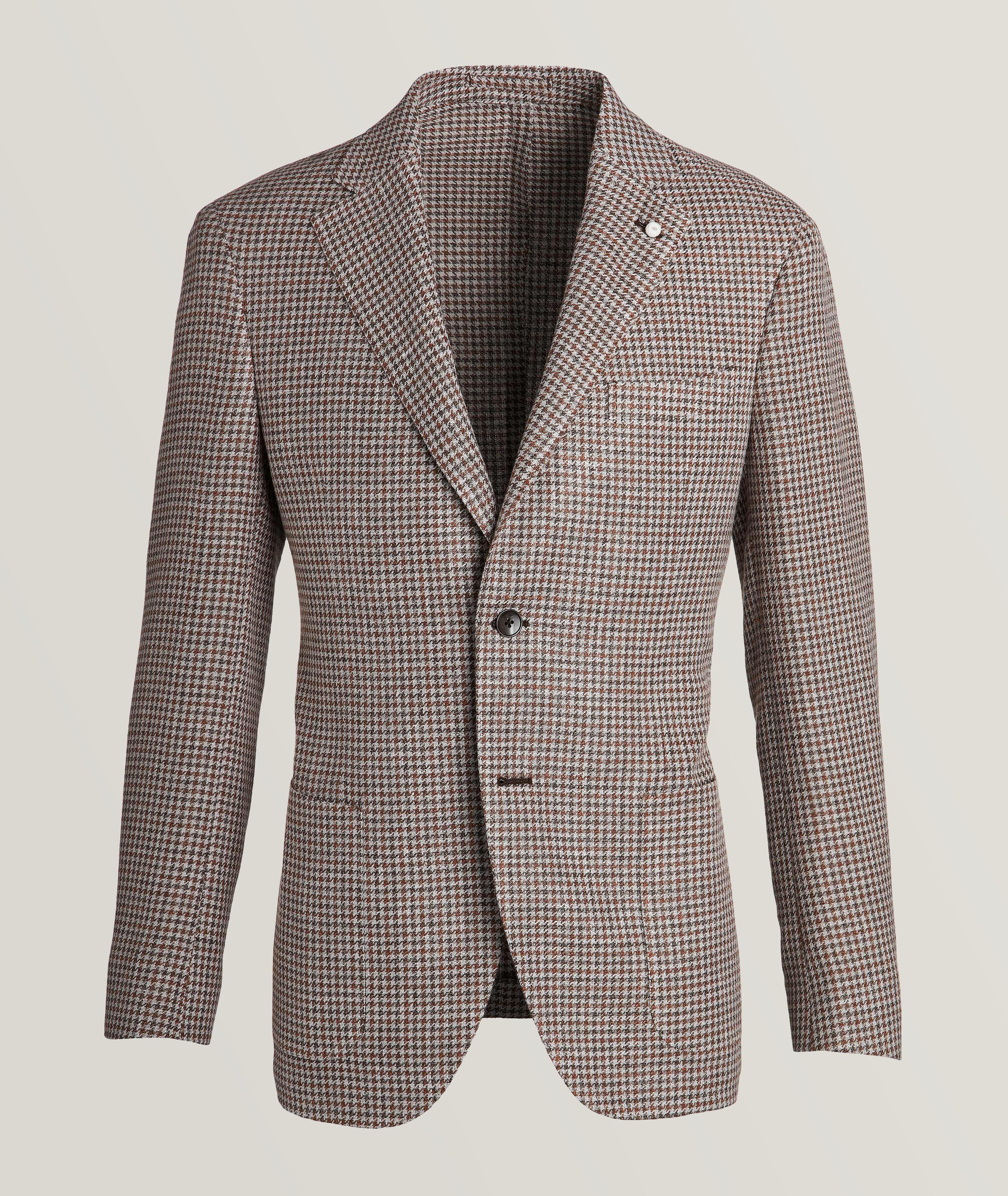 Herringbone Flax, Silk & Cotton Sport Jacket image 0