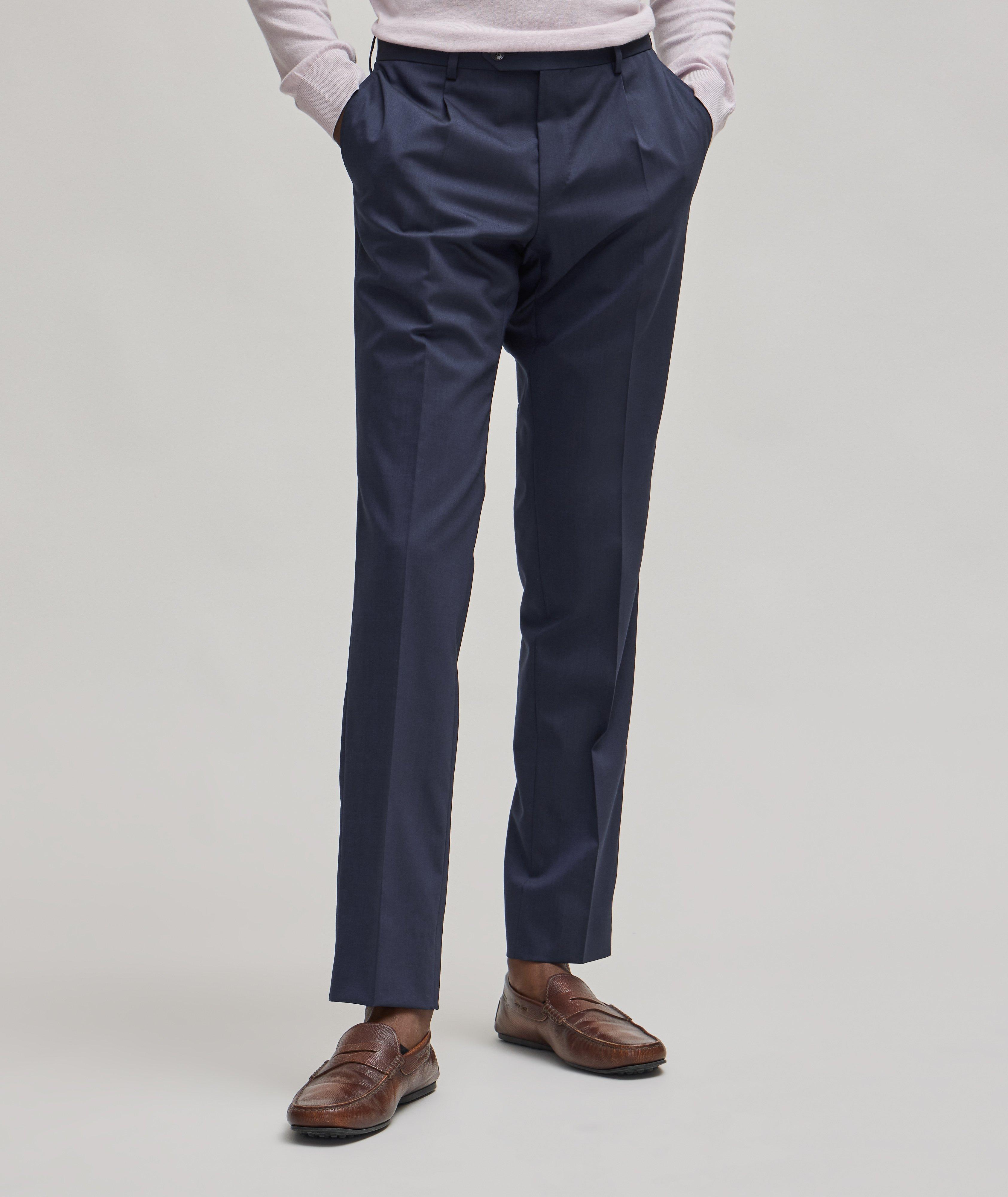 Slim-Fit Pleated Wool-Blend Dress Pants image 1